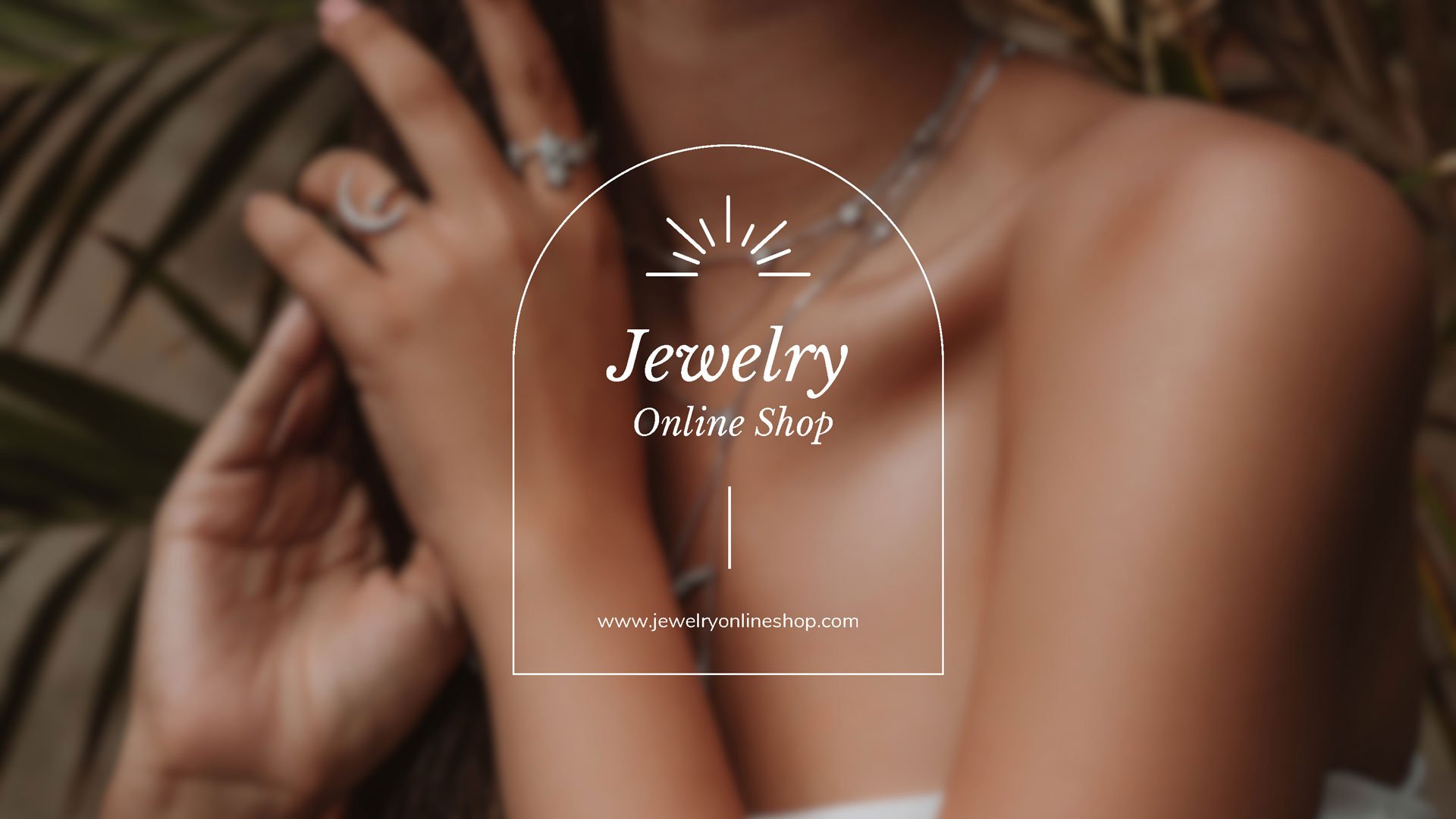 Cover image of the Jewelry Online Shop presentation, featuring a luxurious and elegant design with a photo-centric layout