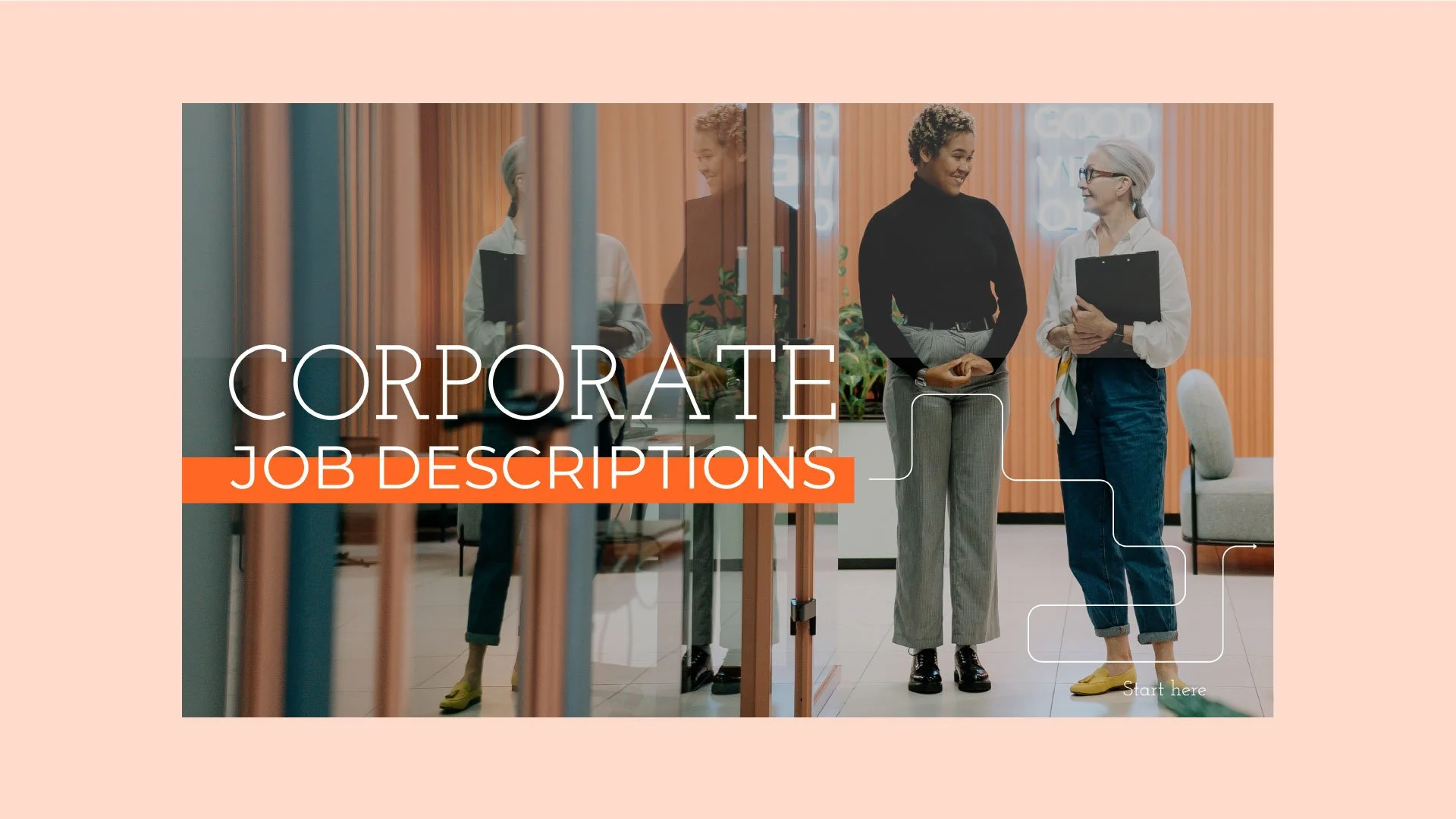Corporate job description presentation template designed for Canva — professional slide deck for internal HR use.