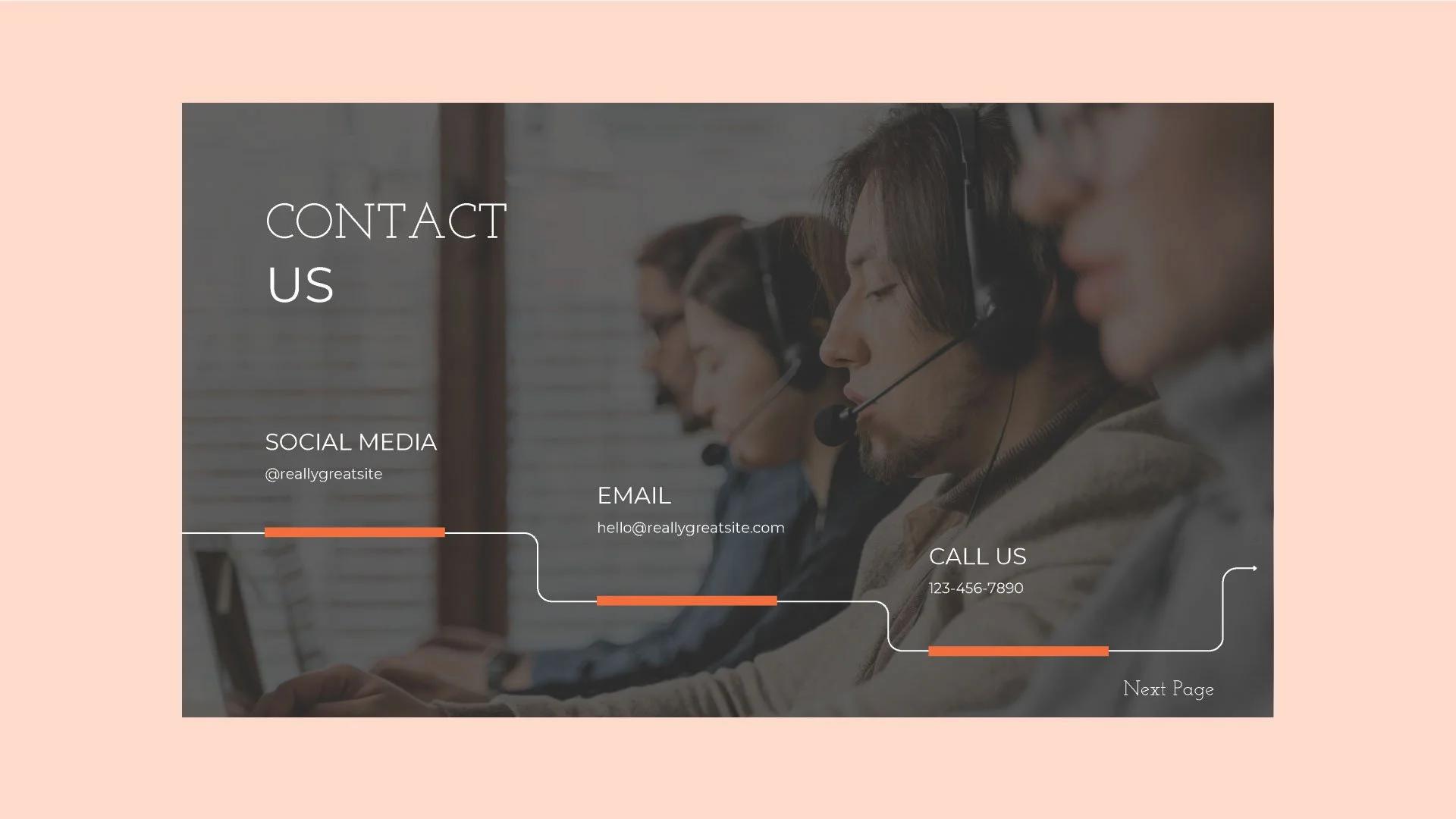 Contact page of Corporate Job Description business presentation with minimalist design by Quirk Design Studio