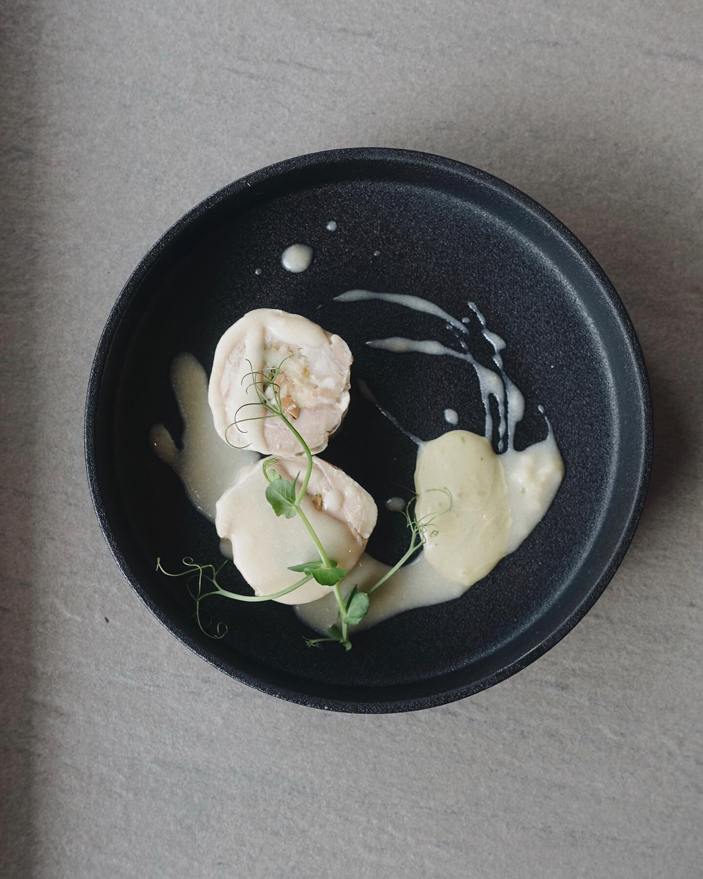 On the Valentine&rsquo;s Day Menu &mdash; Chicken roulade, scallion, ginger

🥀 Available on 13th to 15th Feb only. 

Head over to our website for vday reservation. Link in bio.