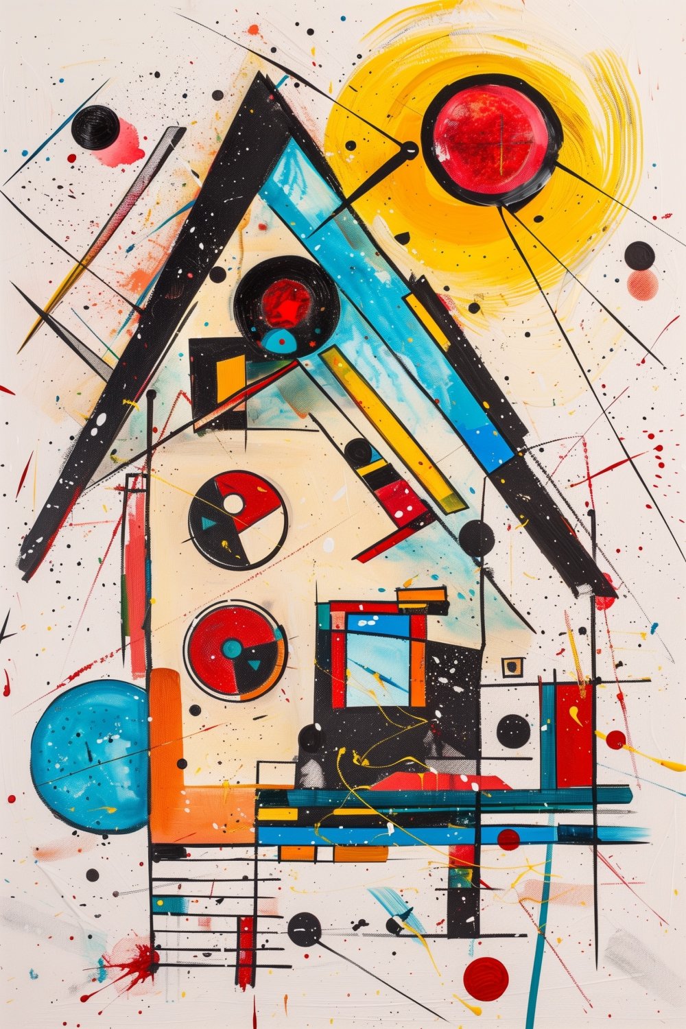 484 Abstract House in Geometric Shape