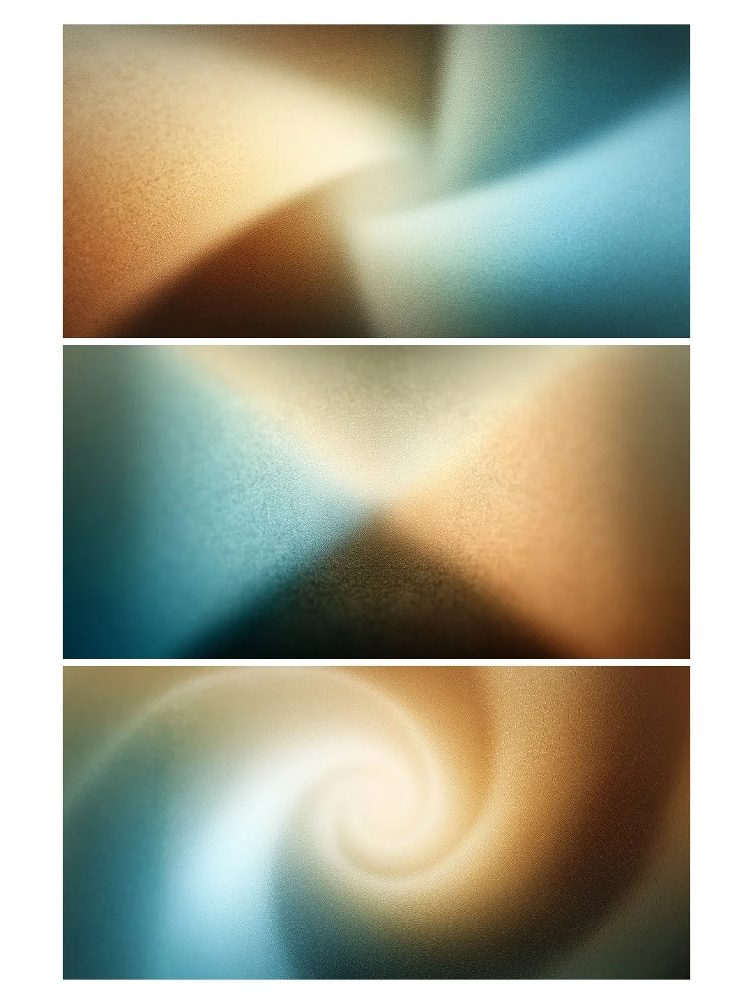032 Earthy Terracotta and Aquatic Teal, Set of Three Oversized Art Prints
