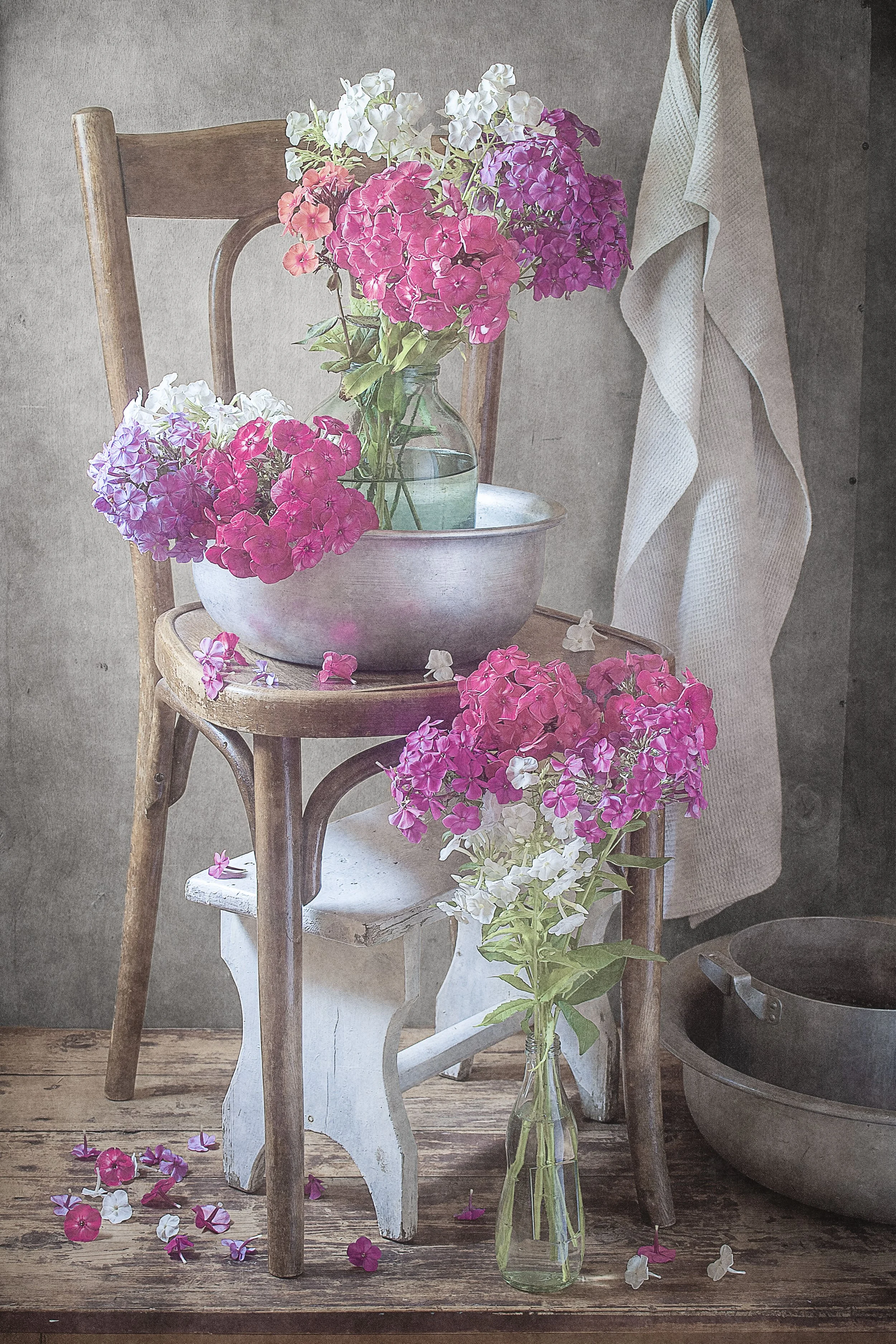 Late Flowers Bouquets                                            Art Prints by Nikolay Panov