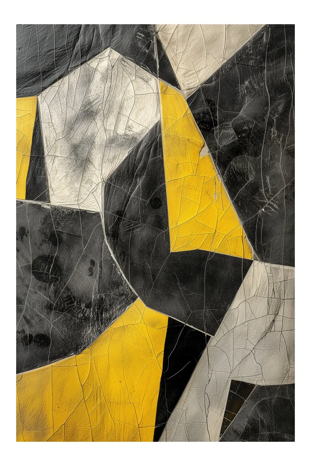 074 Grey and Yellow Ceramic Square
