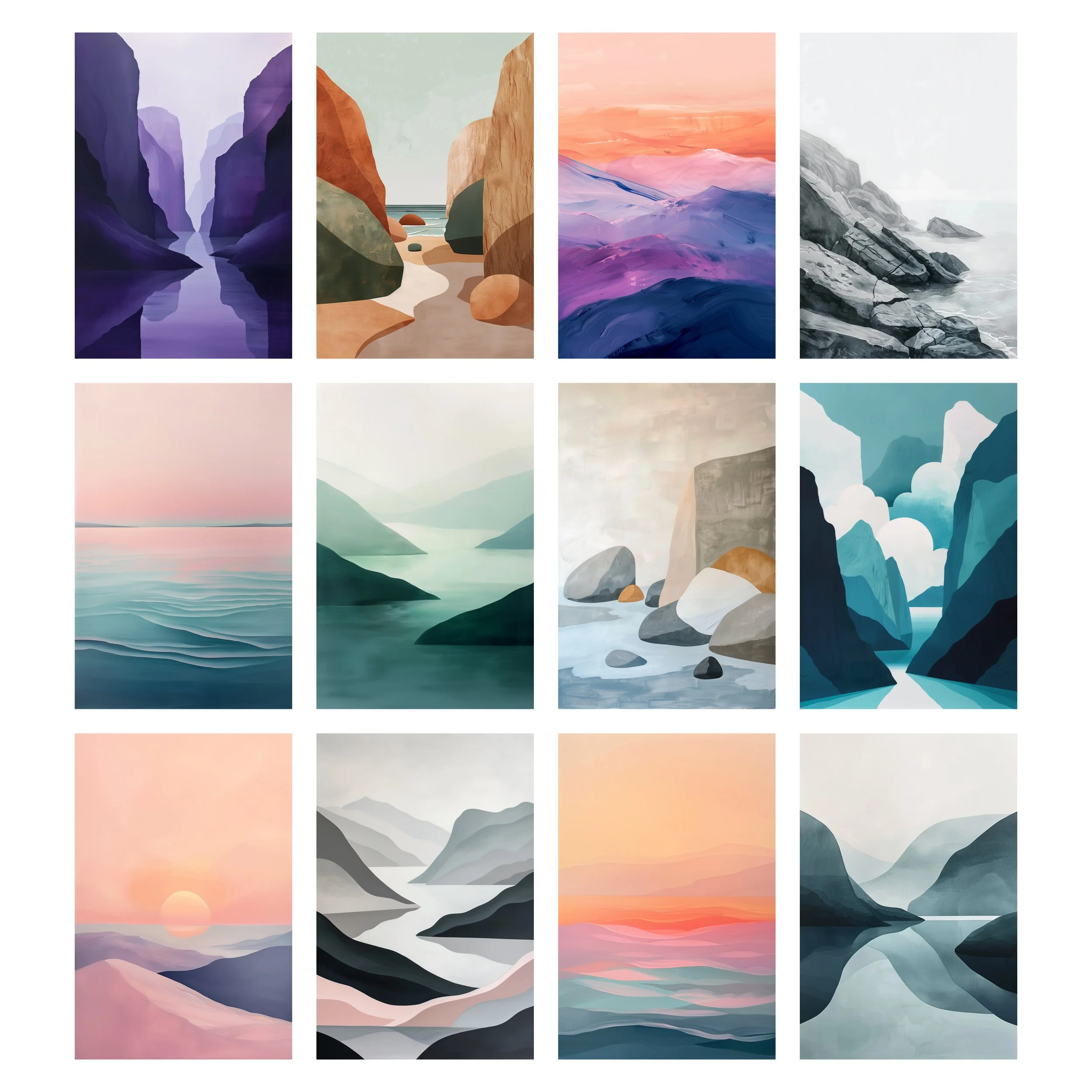 Enhance Your Home with Elegance: Landscape Abstract Printables