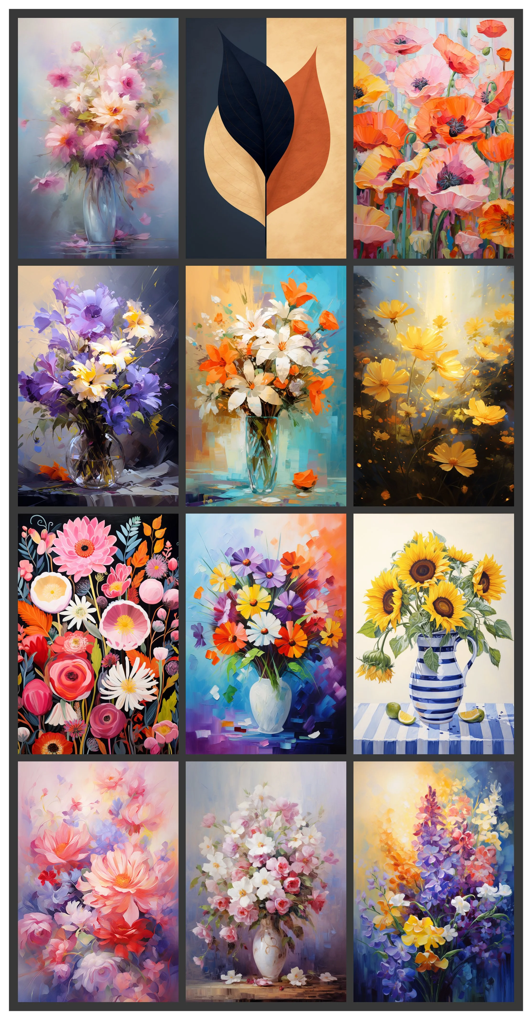 301-312 Floral | PRINTABLE Downloadable Large-Size Pictures