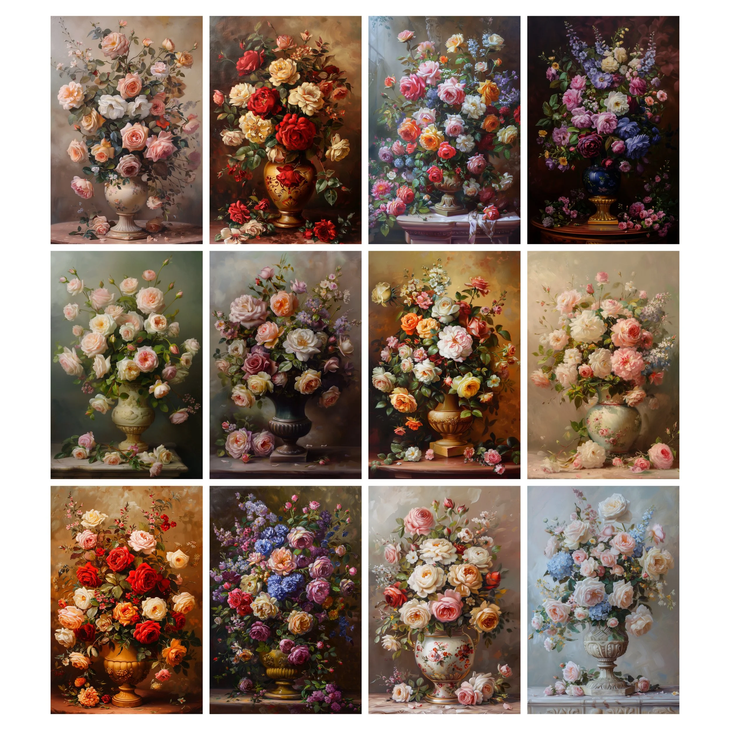 Roses In Antique Vase