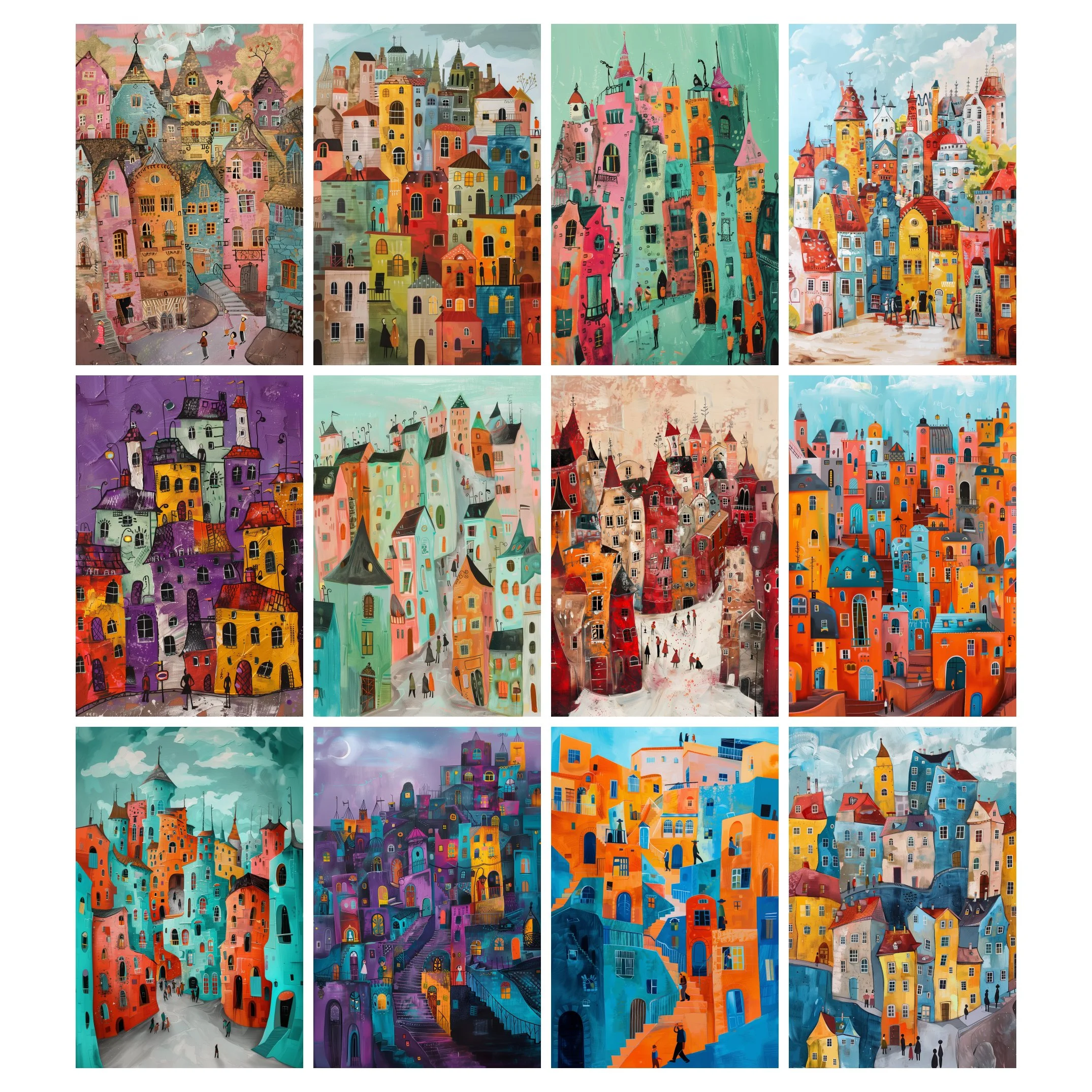 Whimsical Townscape Wonders