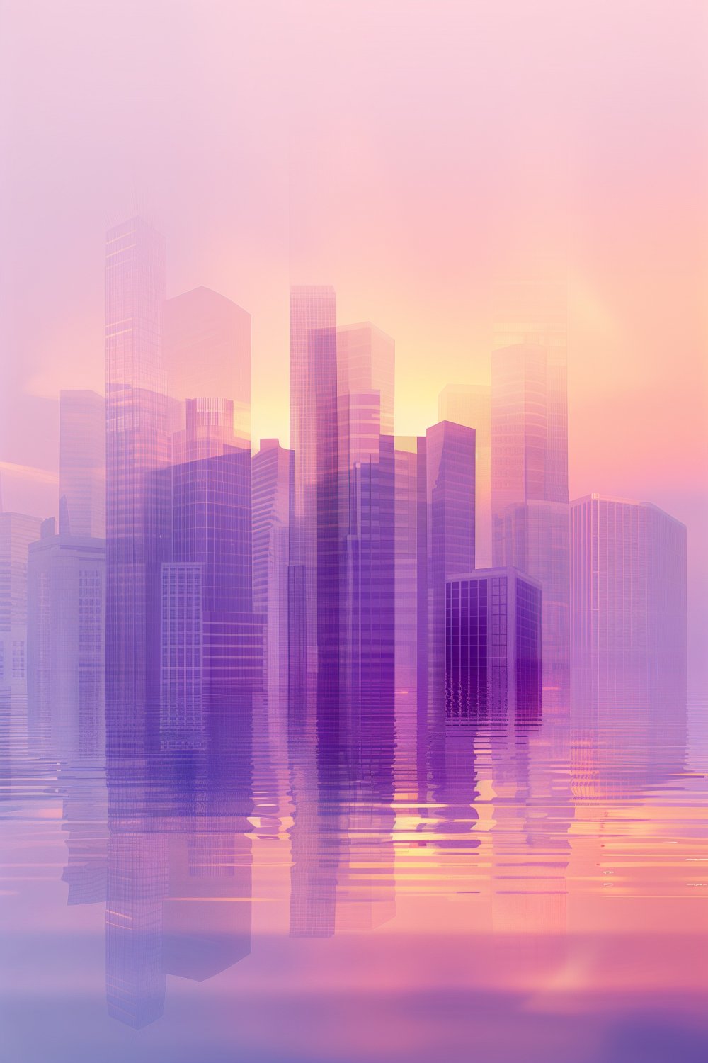 901 Futuristic Foggy Cityscape