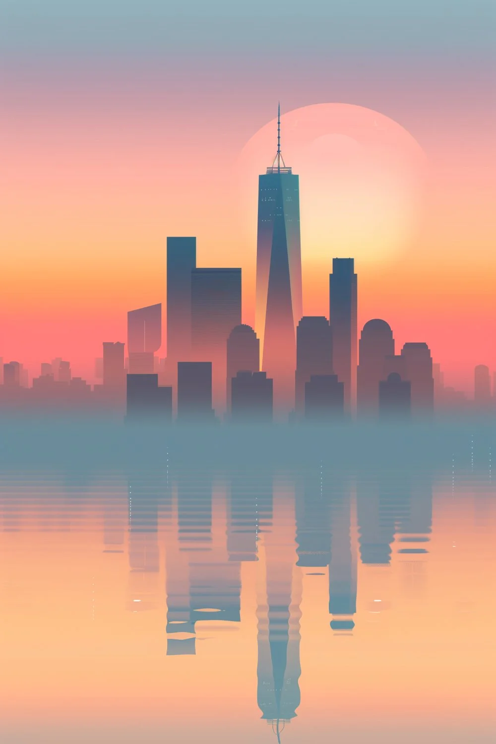 902 Futuristic Foggy Cityscape