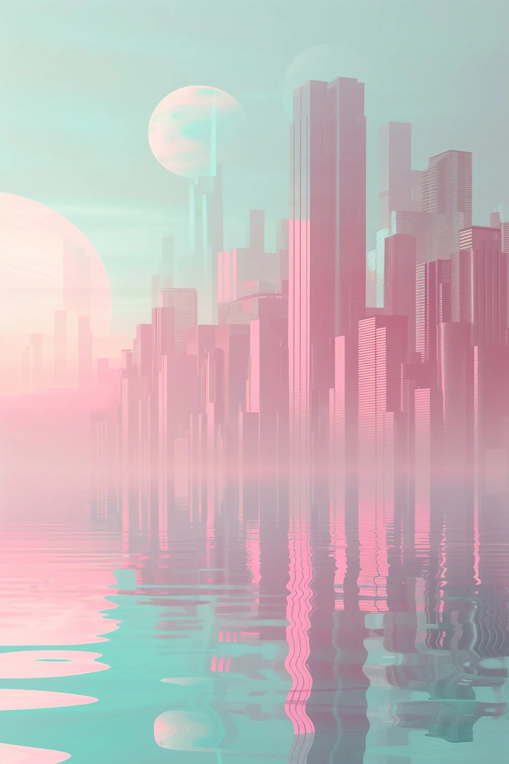 903 Futuristic Foggy Cityscape