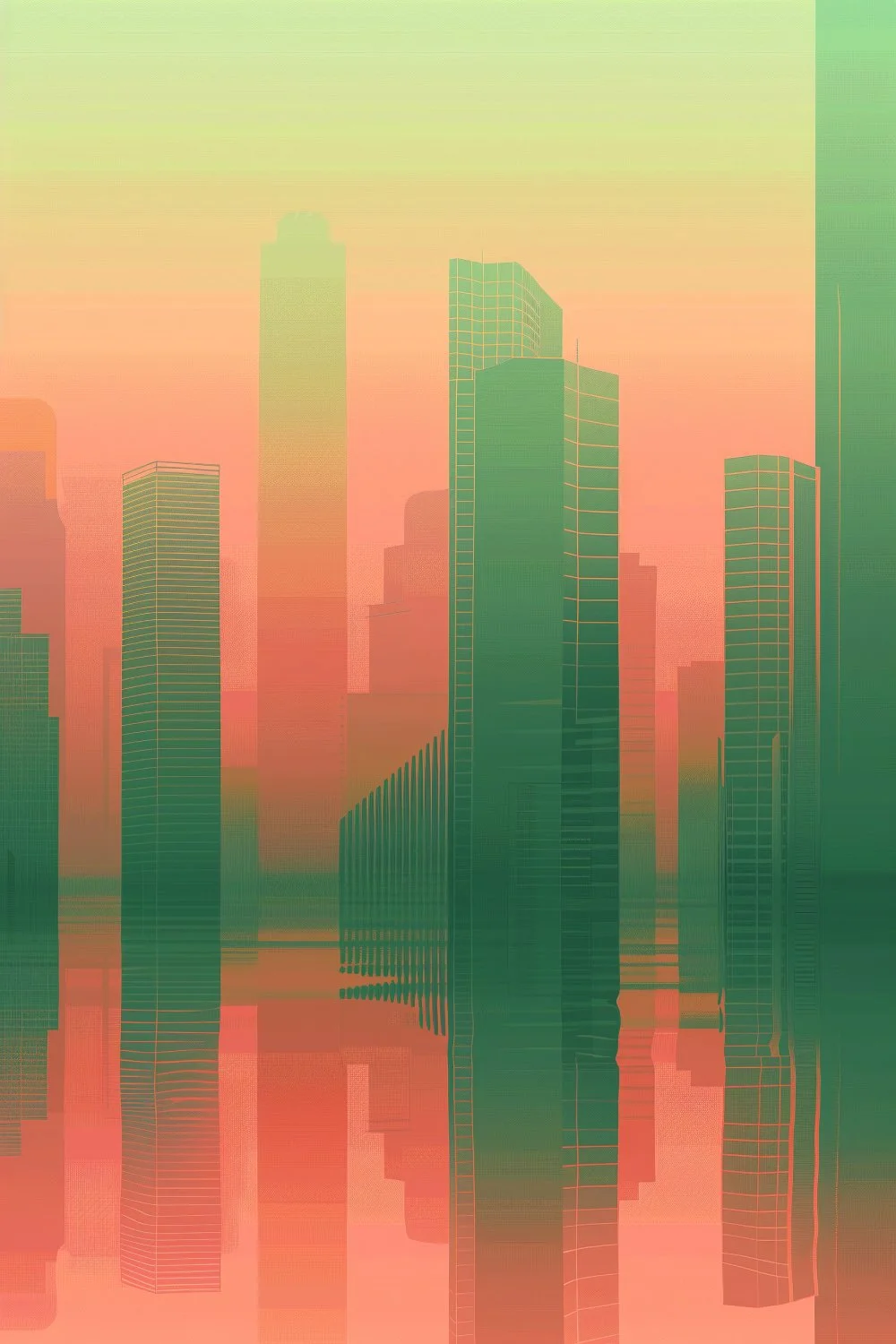 907 Futuristic Foggy Cityscape