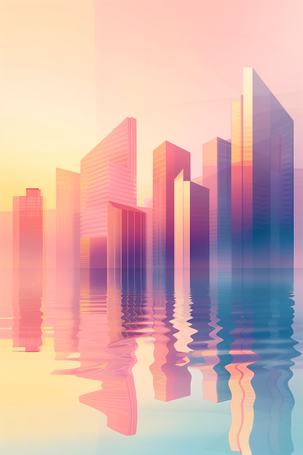 908 Futuristic Foggy Cityscape