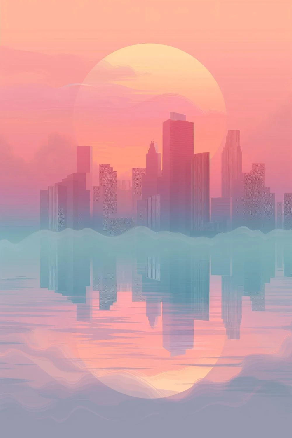 911 Futuristic Foggy Cityscape