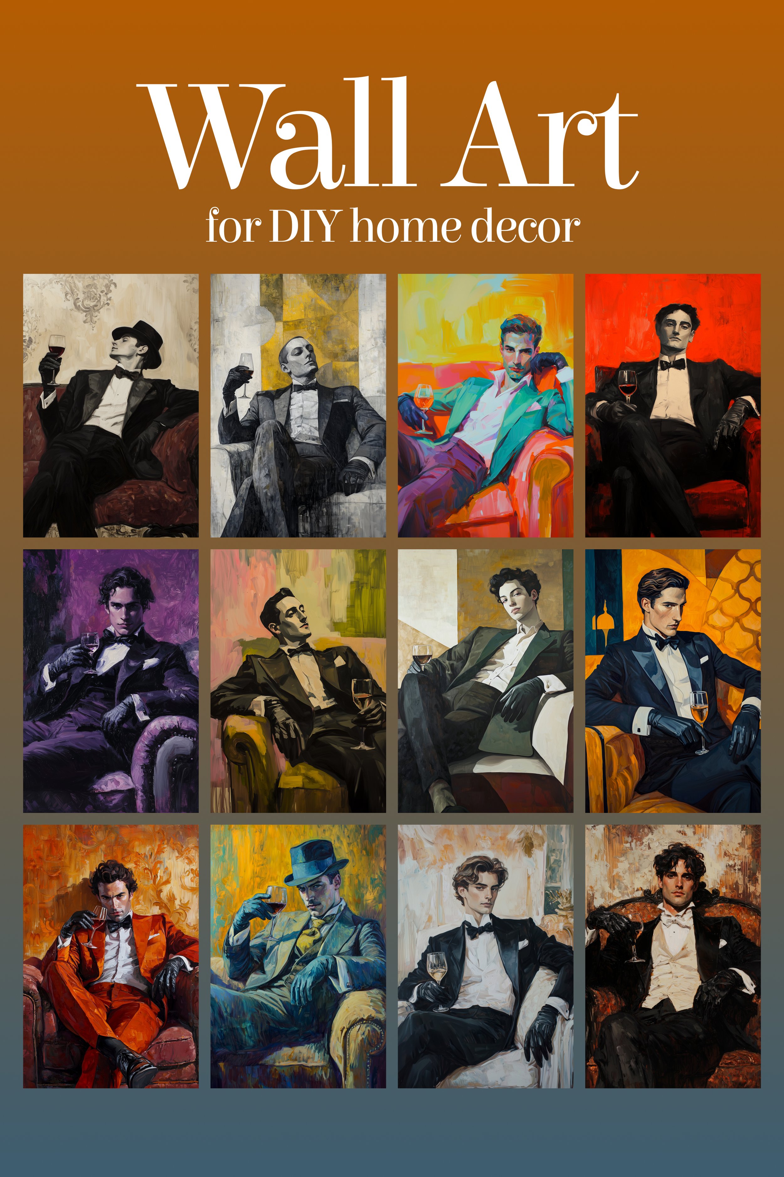 1345-1356 Elegant Man In Gloves