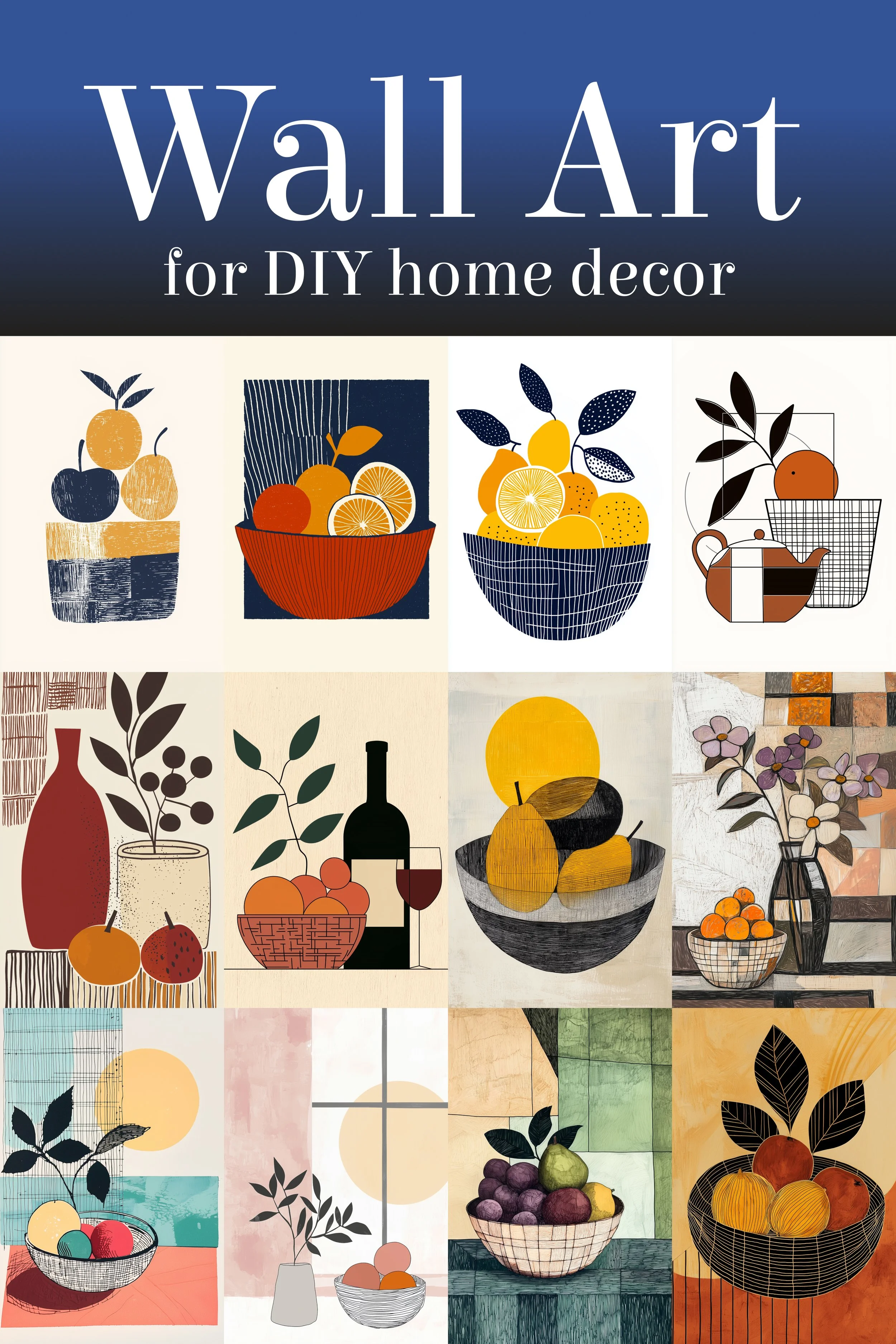 1465-1476 Simple Line Fruit Basket