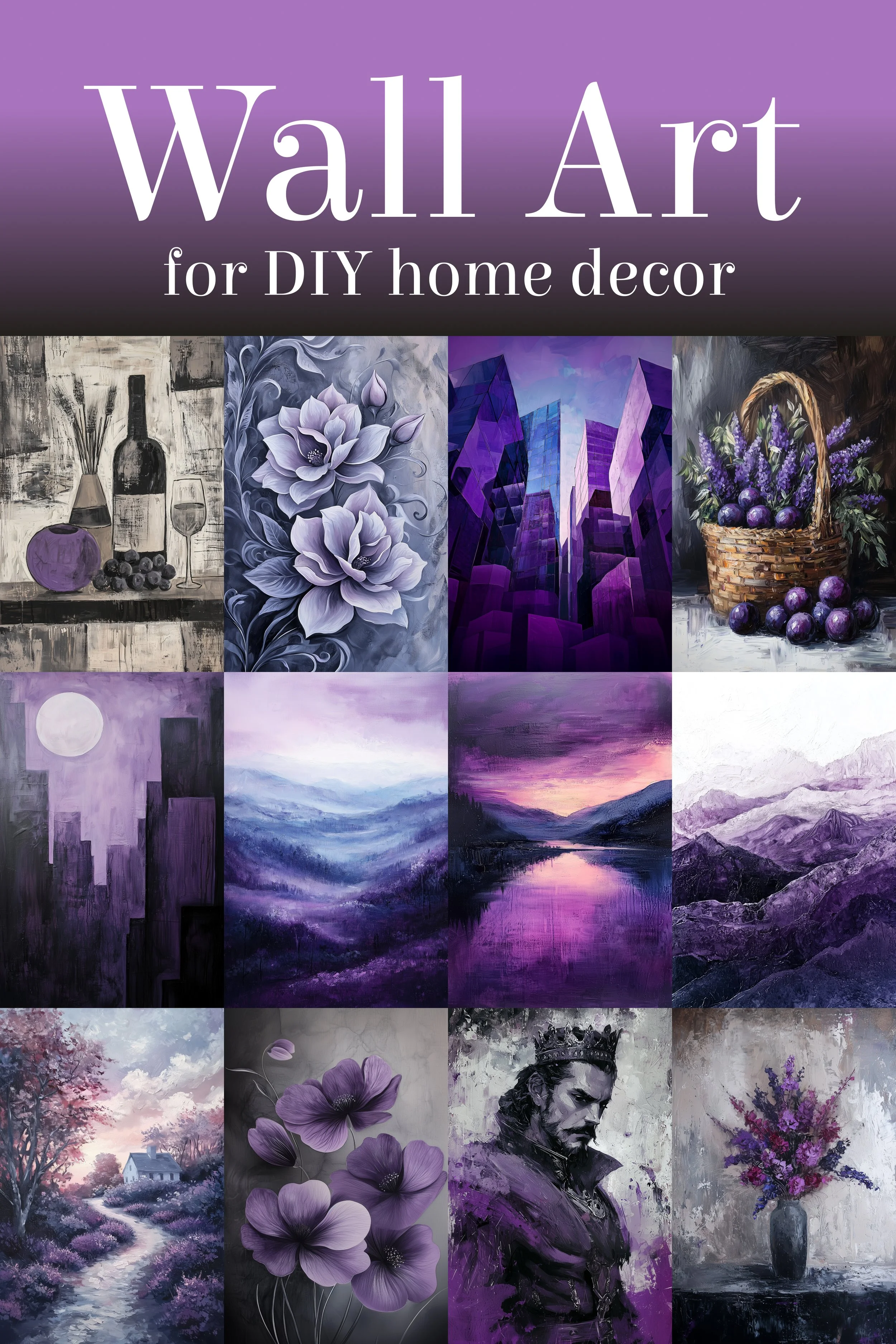 001-012 Lavender and Charcoal