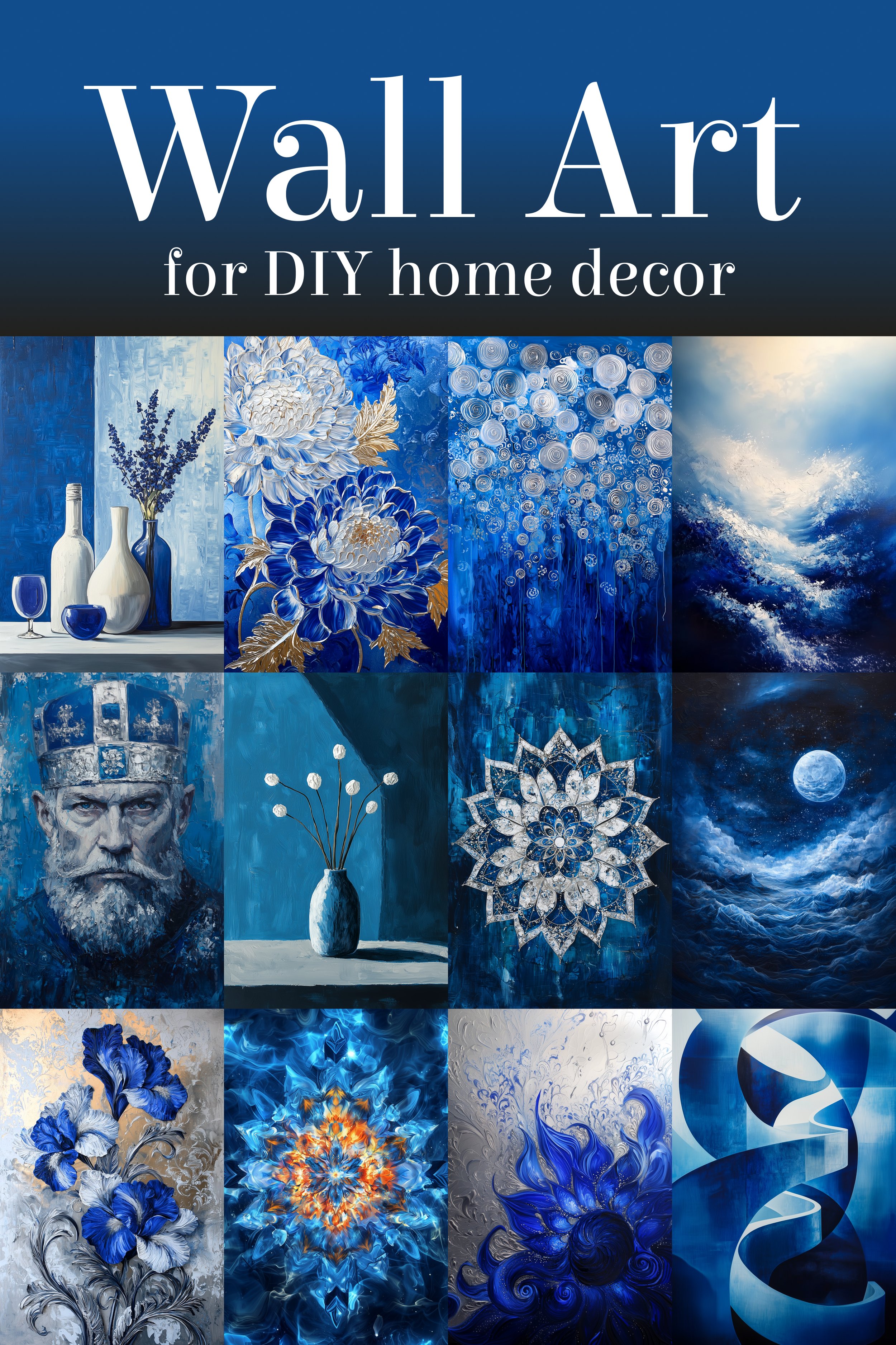 001-012 Royal Blue and Silver