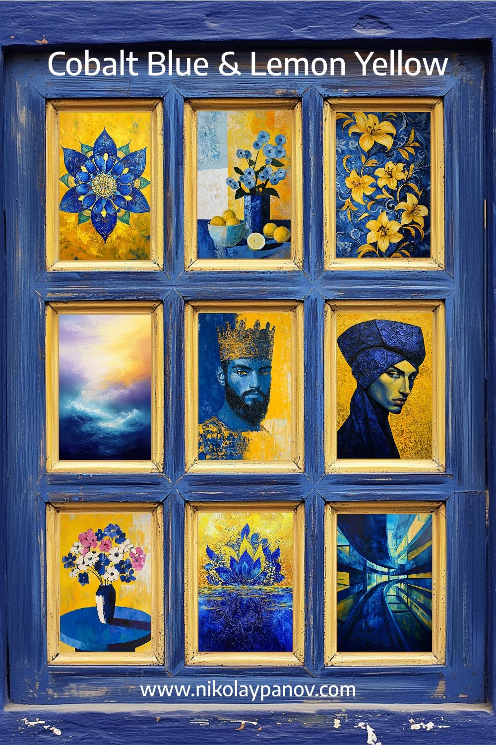 001-009 Cobalt Blue and Lemon Yellow