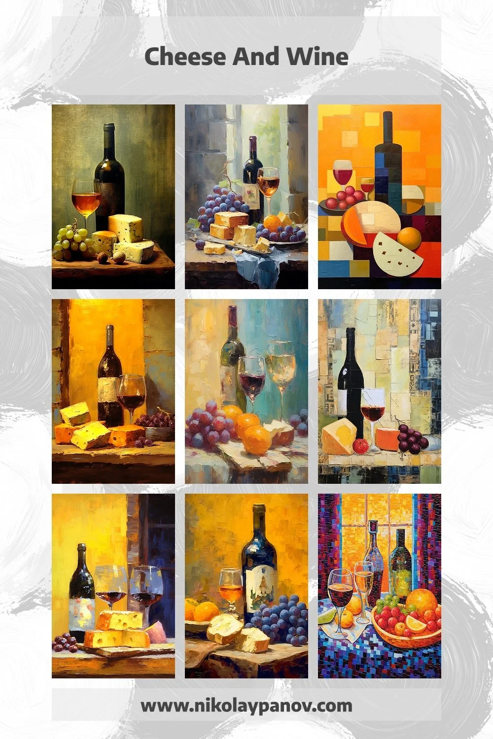 Wine and Fruit Still Life Printables