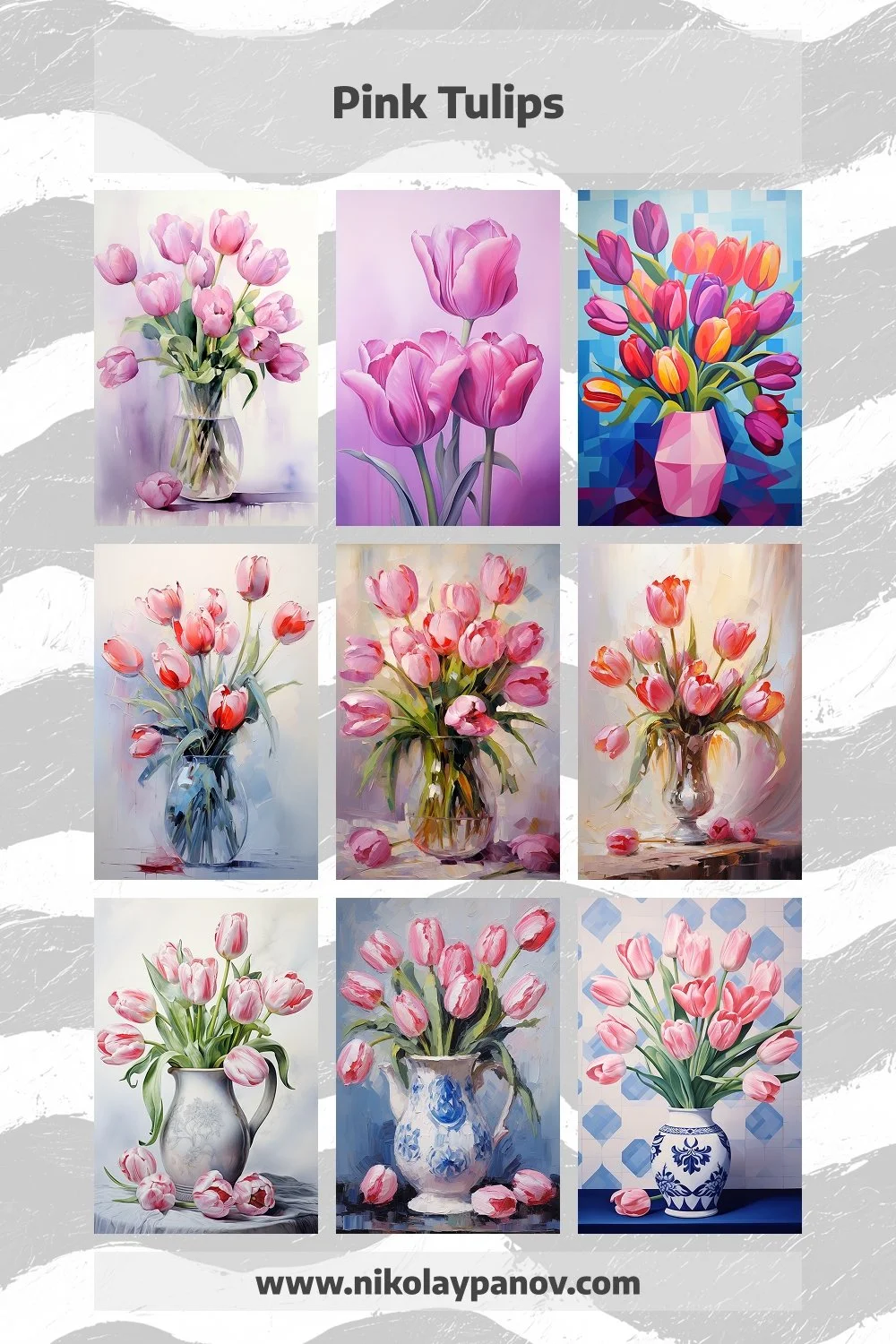 Pink Tulip Themed Still Life Printables