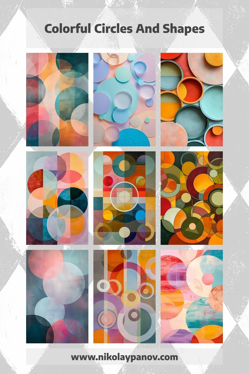Colorful Circles and Shapes Abstract Printables