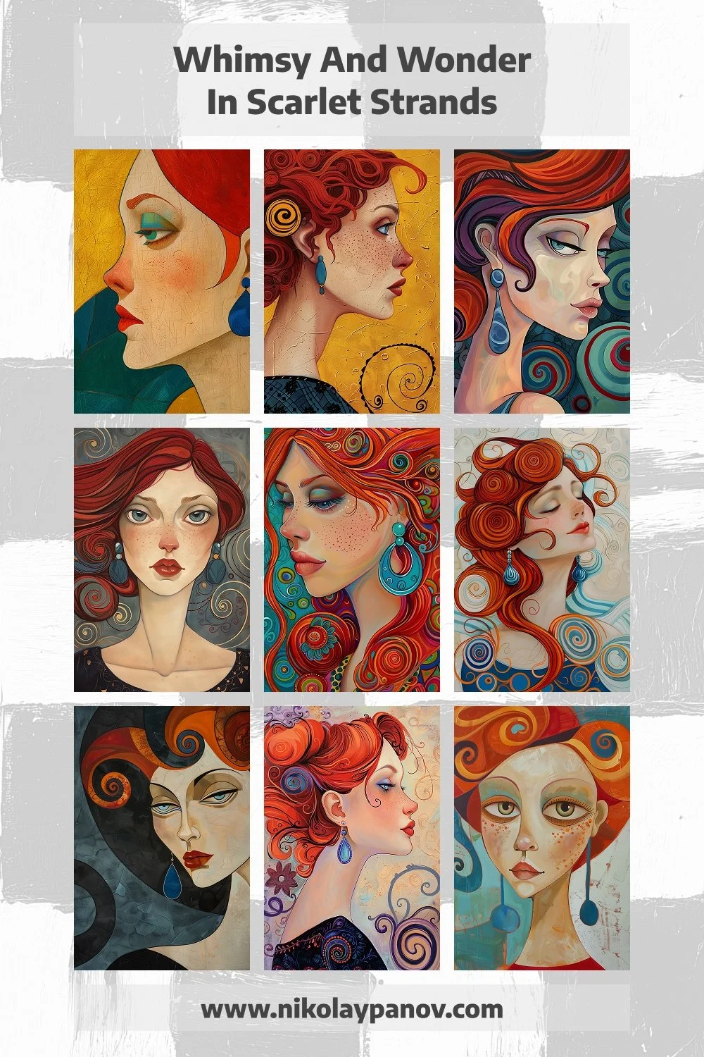 Whimsy and Wonder in Scarlet Strands and Azure Adornments