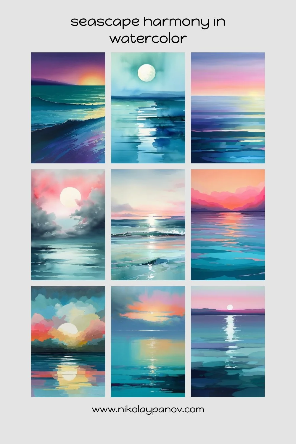 Seascape Harmony in Watercolor