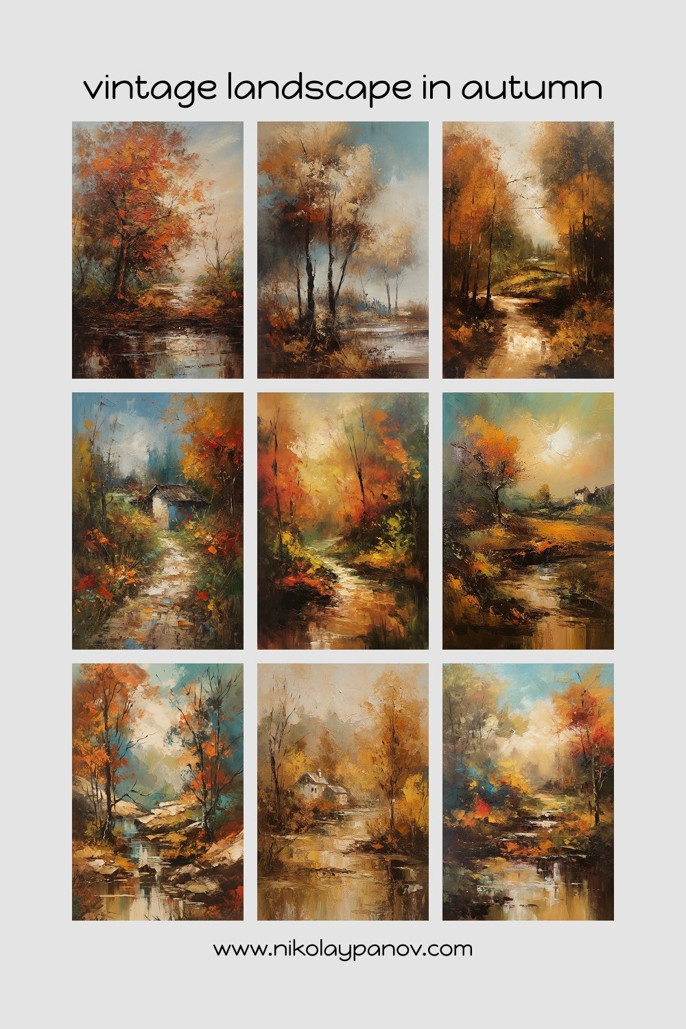 Vintage Landscape in Autumn