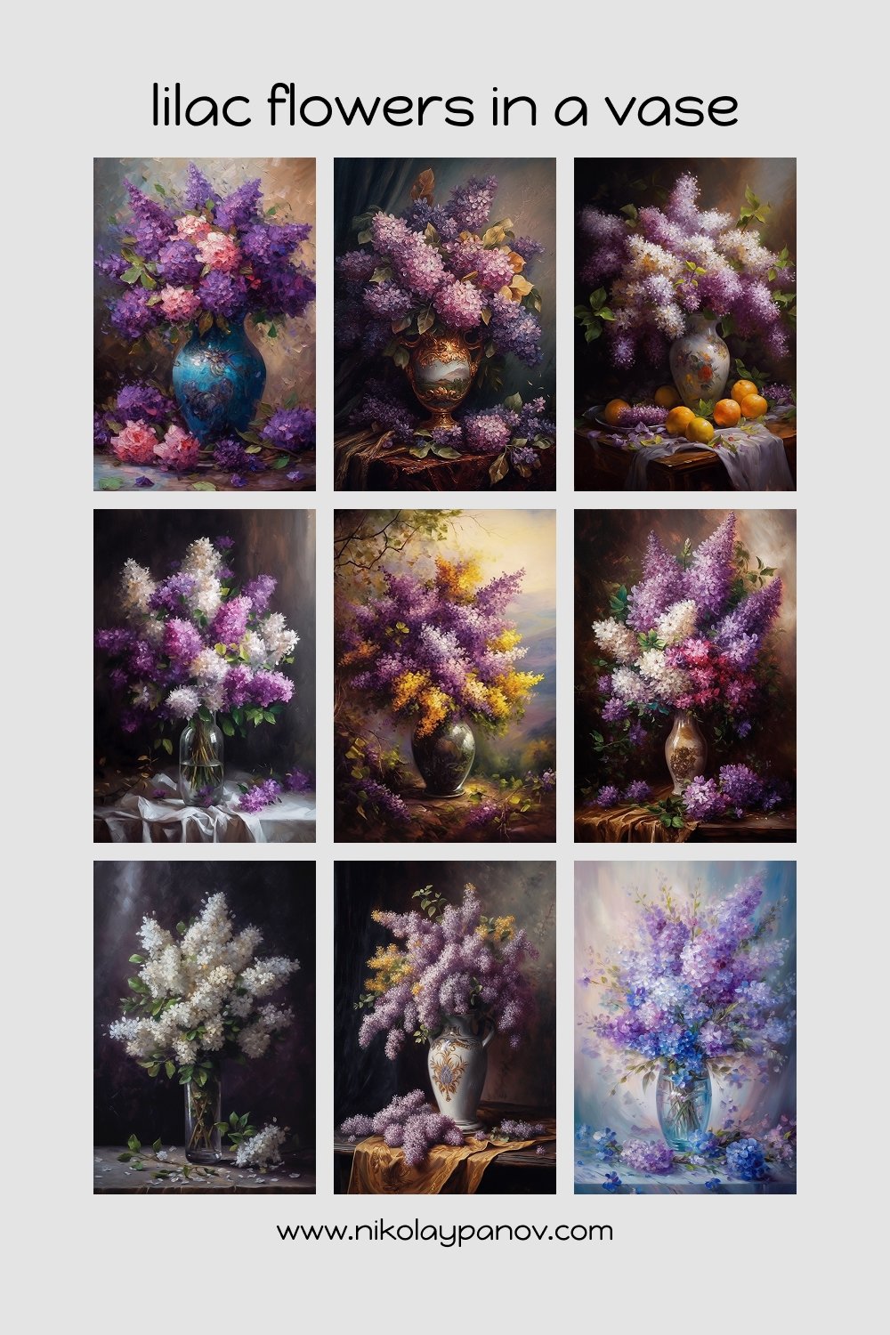 Lilac Flowers in a Vase