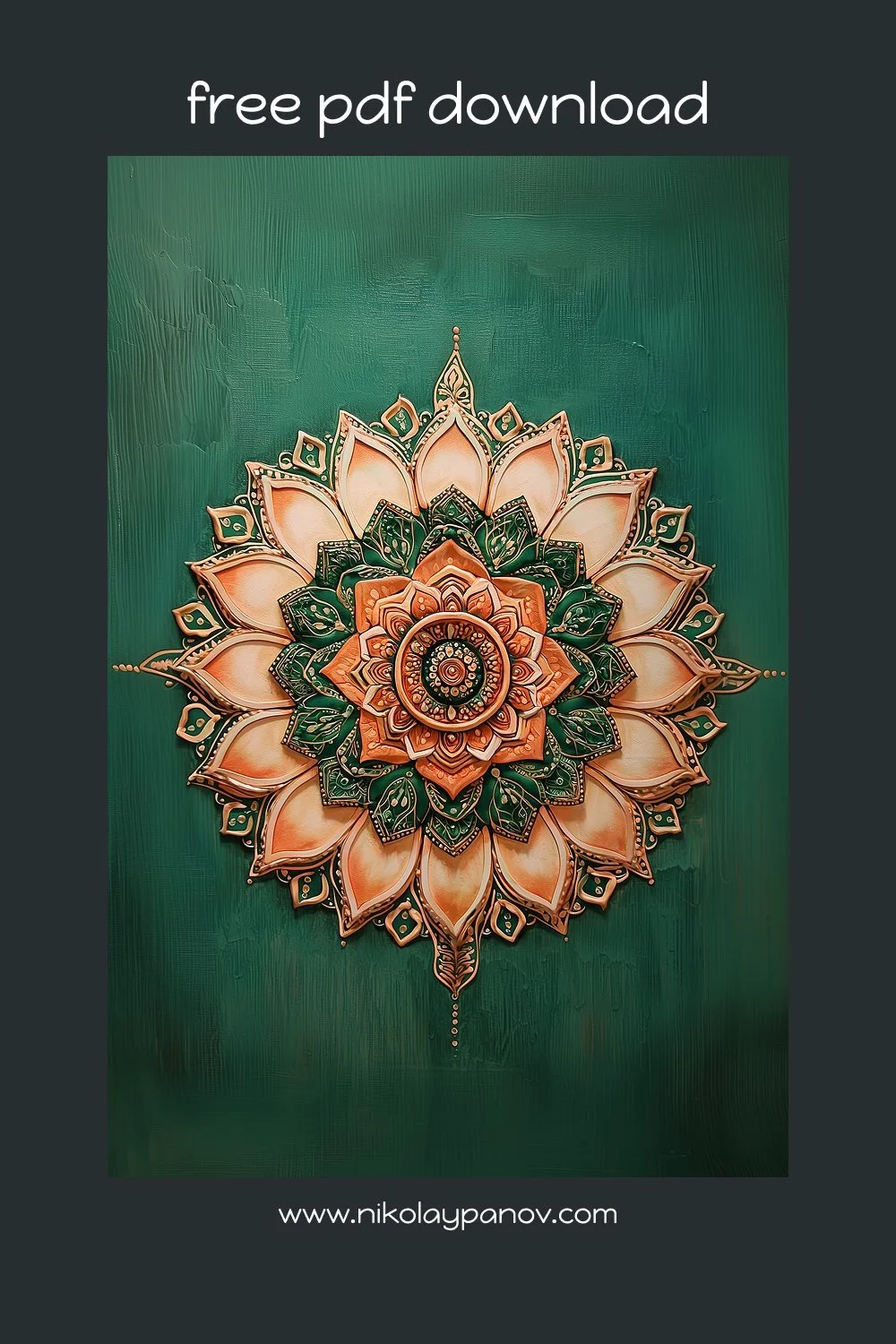 Emerald Green and Peach