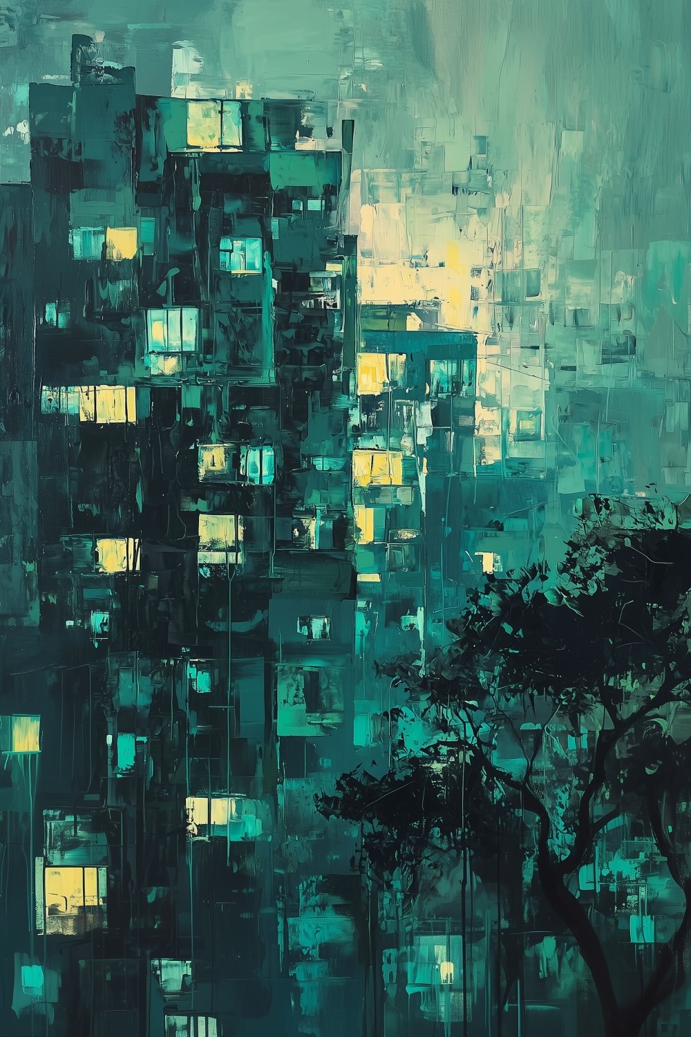 1435 Sleek Abstract Cityscape