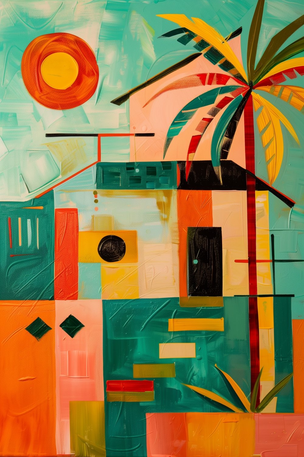 492 Abstract House in Geometric Shape