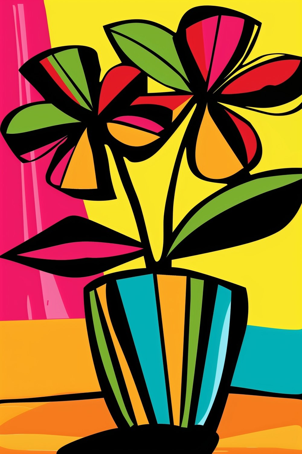 386 Simple Shapes of Abstract Flowers