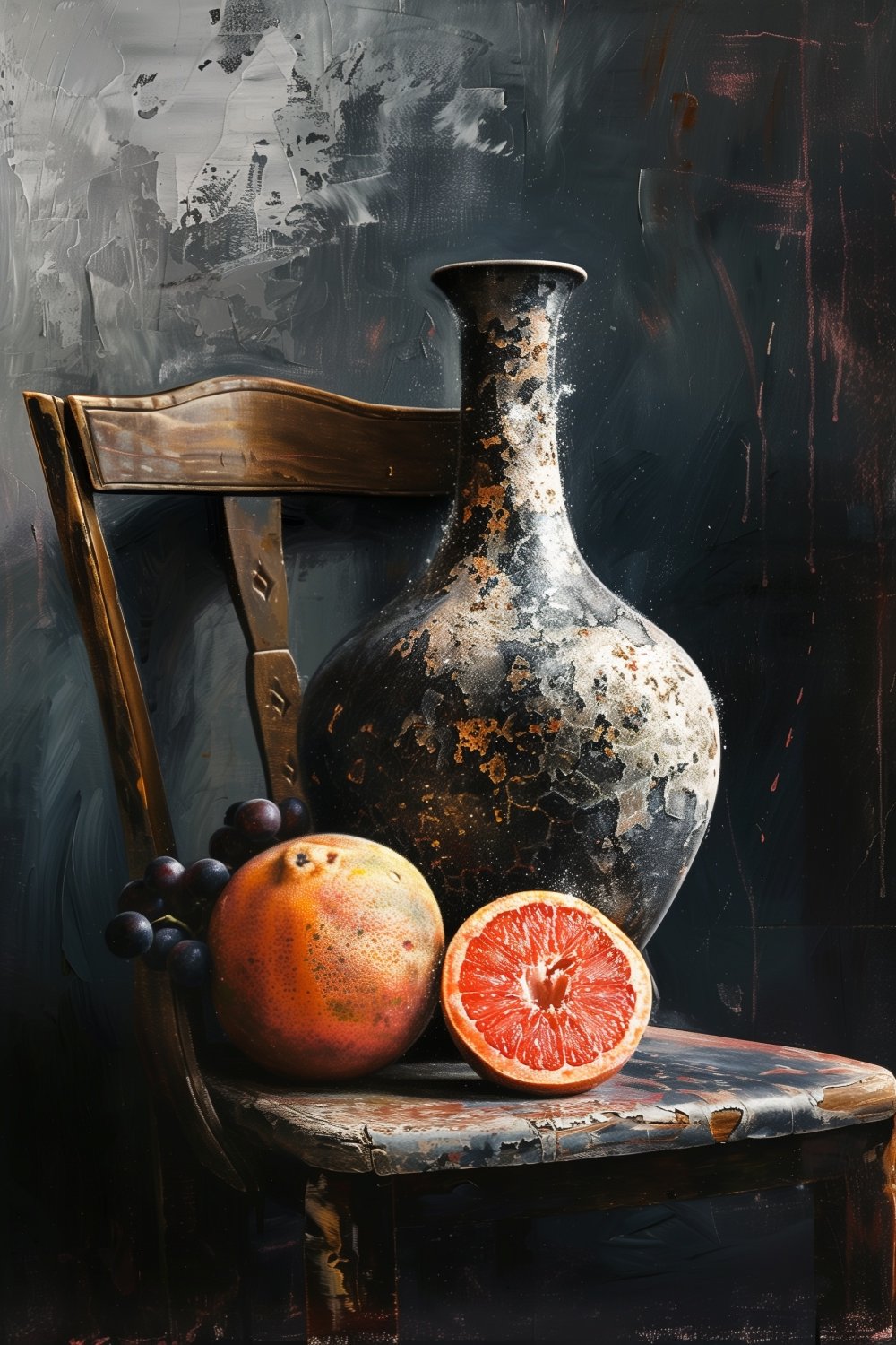 509 Antique Vase and Grapefruit on the Table.jpg