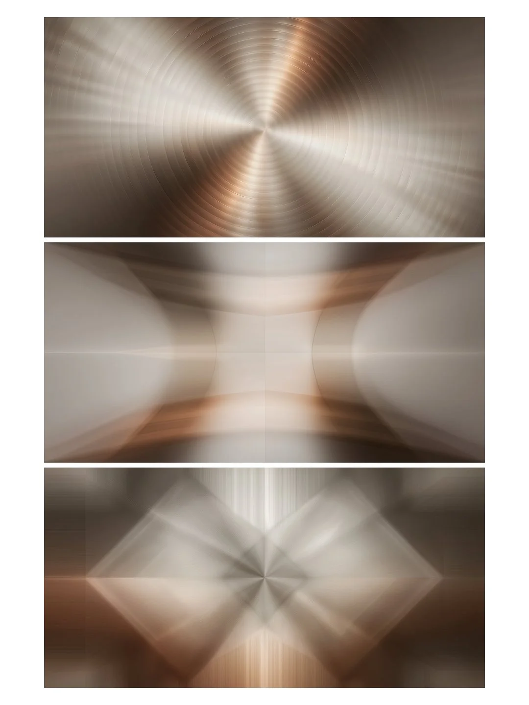 031 Warm Bronze, Set of Three Oversized Art Prints