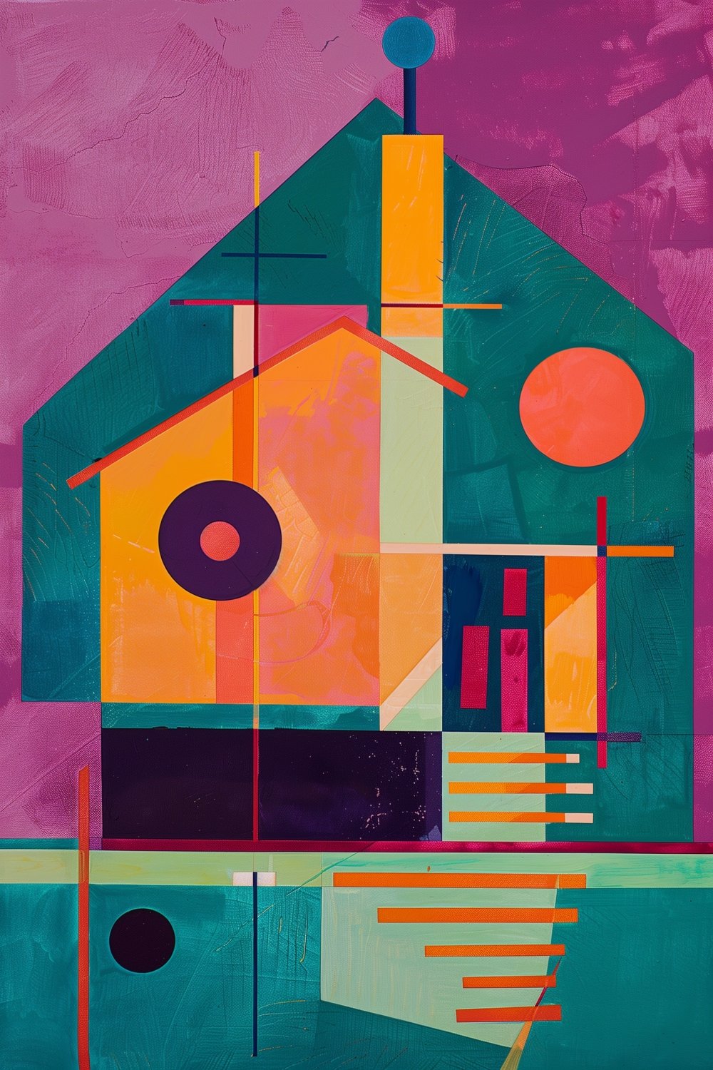 481 Abstract House in Geometric Shape