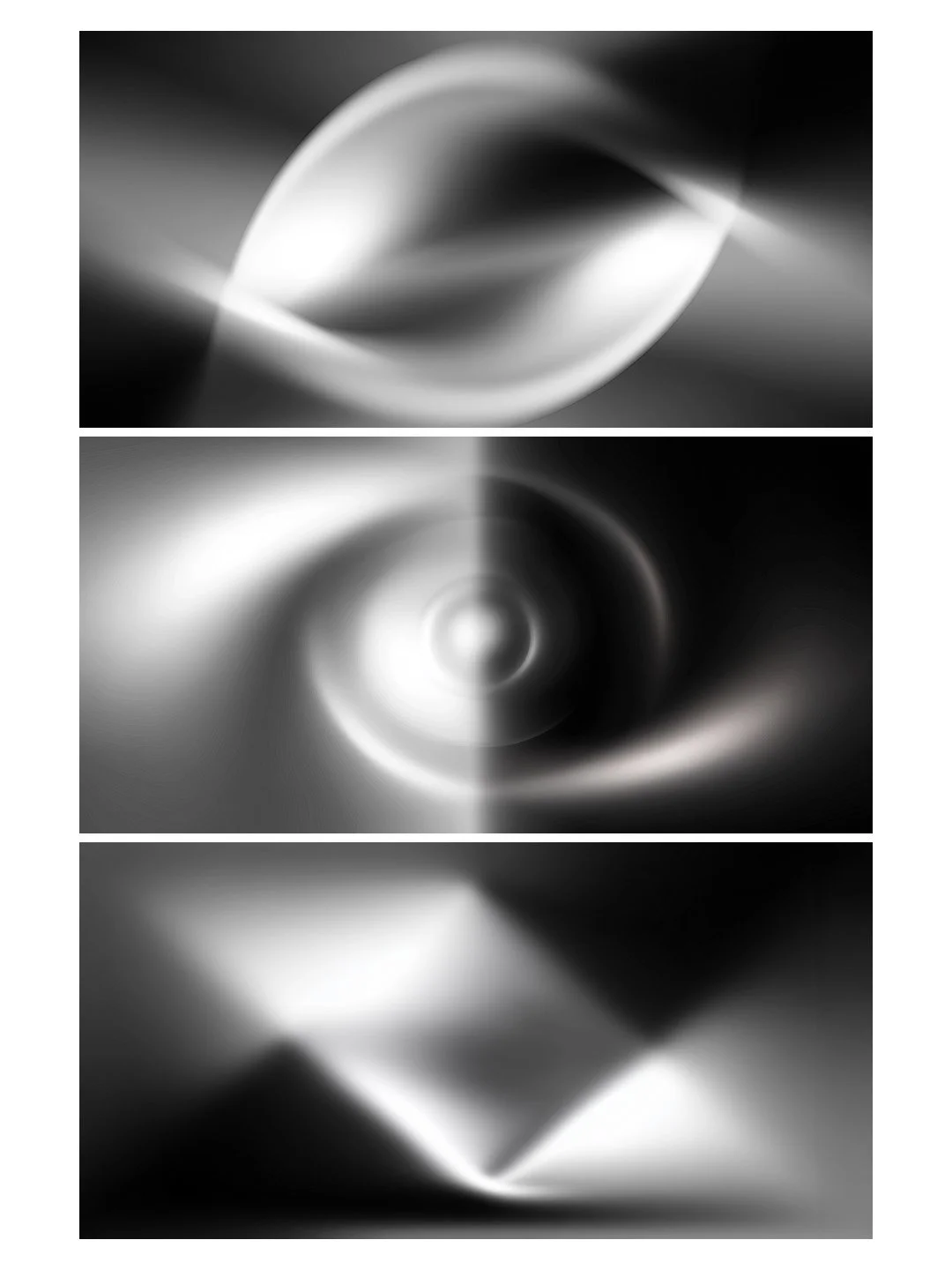 021 Liquid Metal, Set of Three Oversized Art Prints