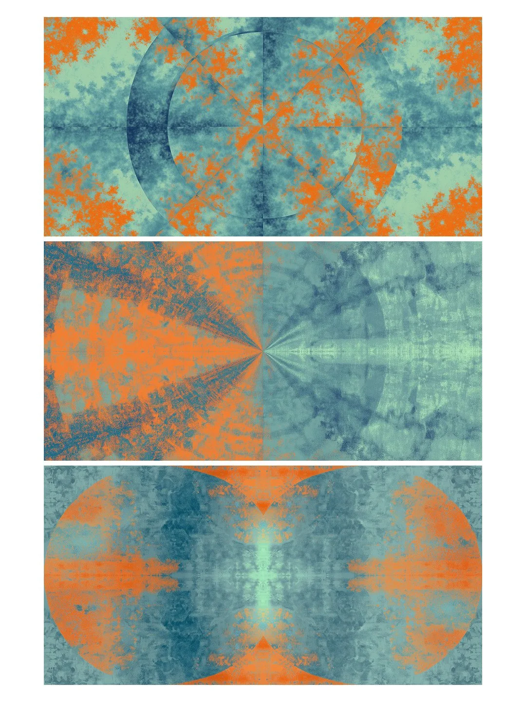 018 Vibrant Oxide Orange, Set of Three Oversized Art Prints