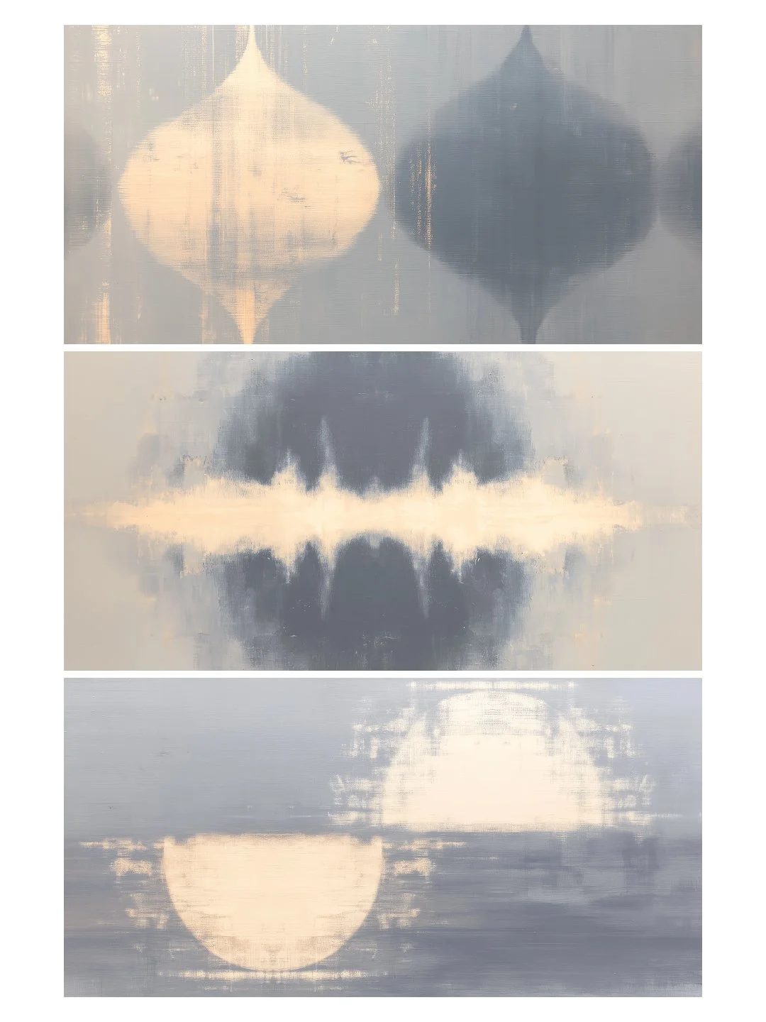 026 Cool Slate Grays, Set of Three Oversized Art Prints