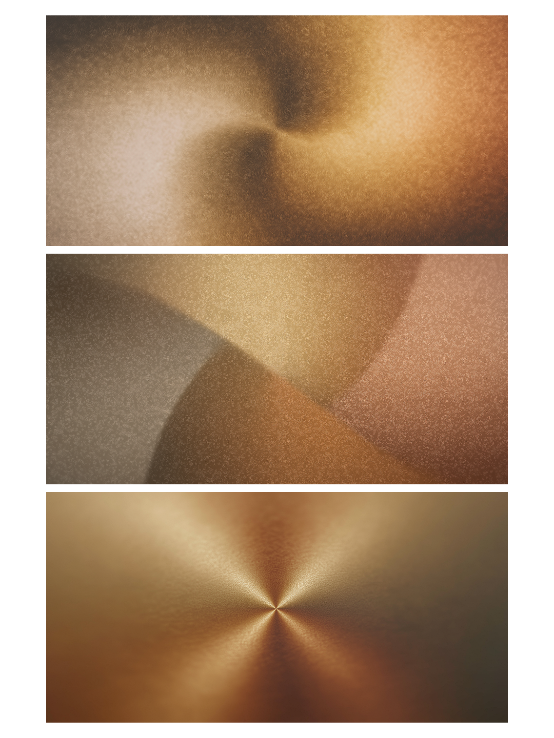 034 Burnished Copper, Set of Three Oversized Art Prints