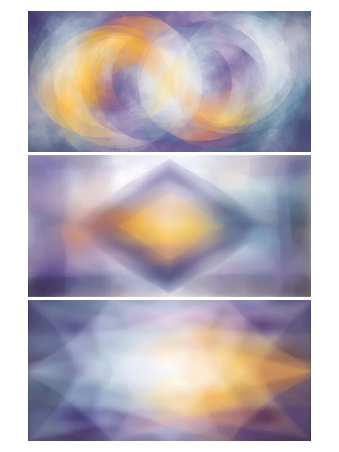 020 Twilight Purples, Set of Three Oversized Art Prints