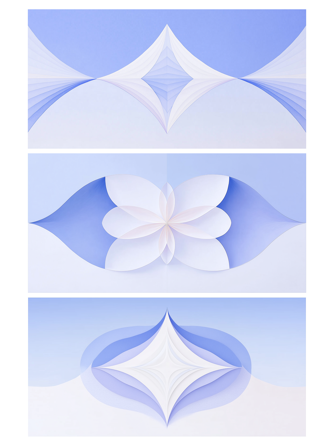 010 Morning Mist, Set of Three Oversized Art Prints