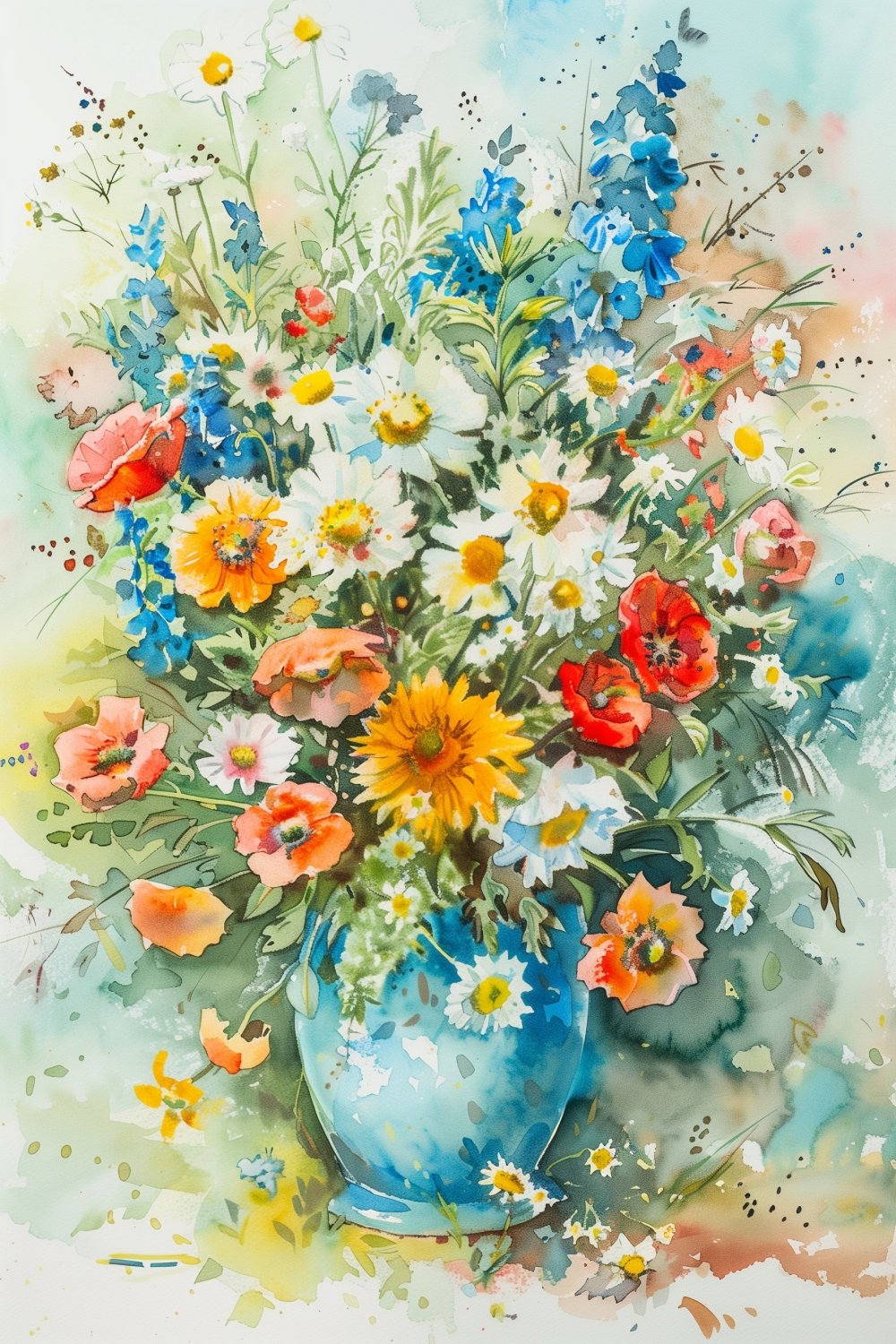 581 Floral Elegance in Watercolor
