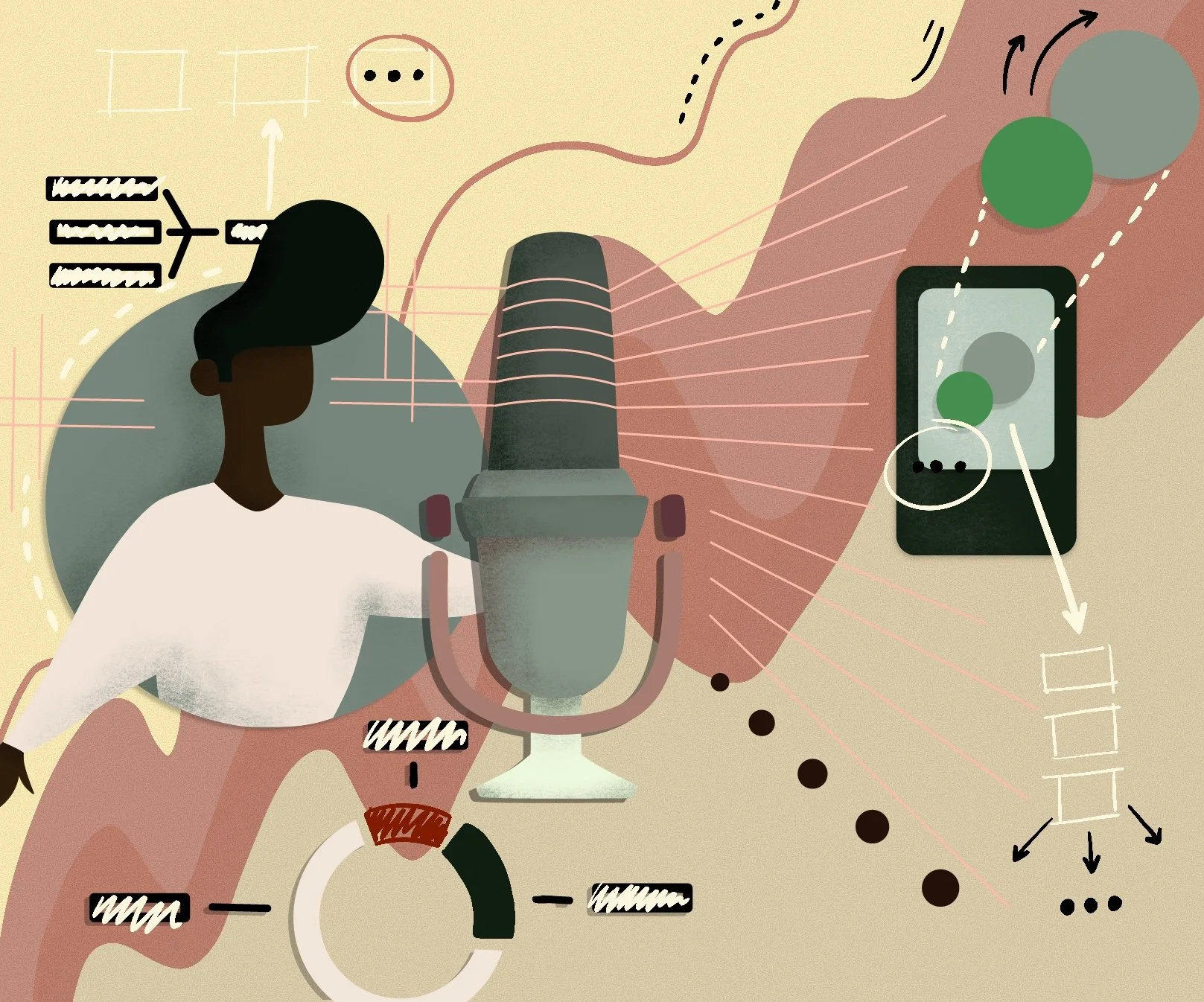 Designing for Voice - Corporate Article Illustration