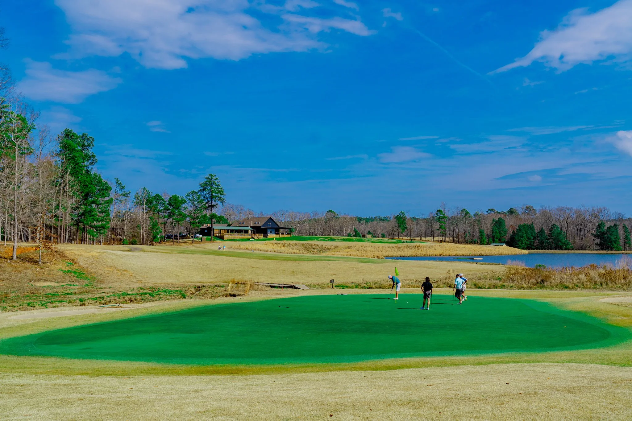 Golfers playing on the championship course at Bartram Trail Golf Club in Evans Georgia near Augusta National