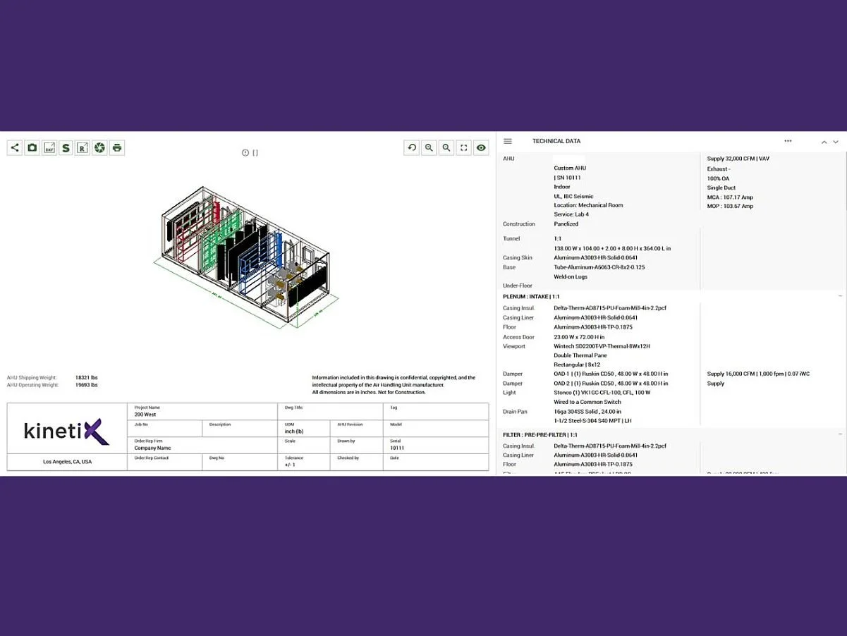  AI-Accelerated AHU Design Software 
 Kinetix Software  

   BOOTH N3519 
