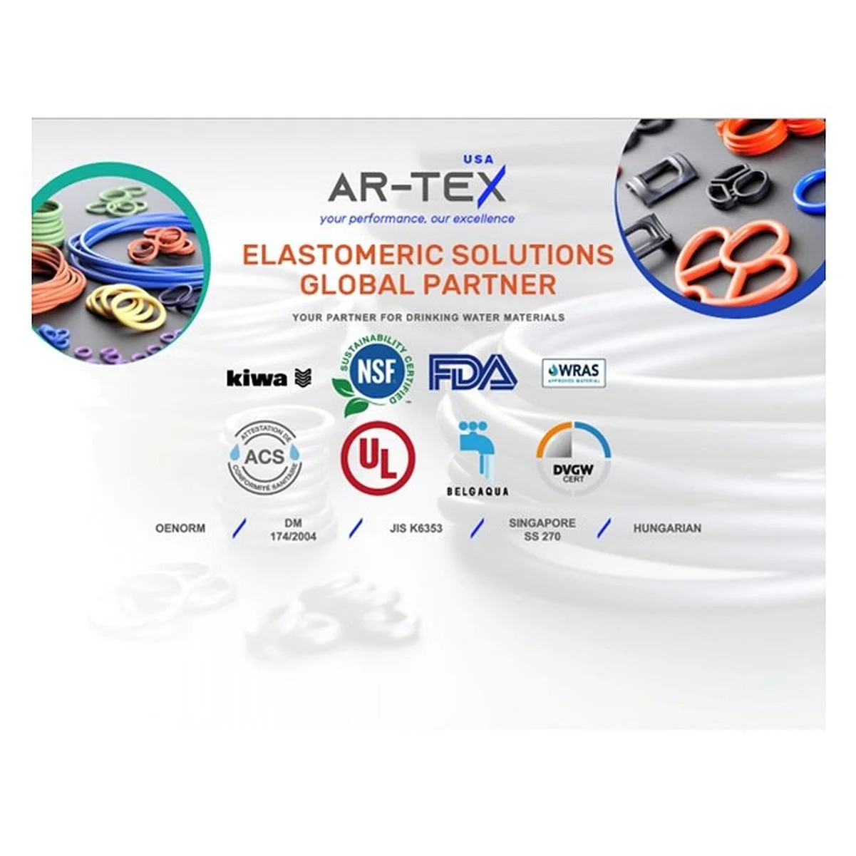  Elastomeric Sealing Solutions 
 Ar-Tex USA 

   BOOTH S10528  
