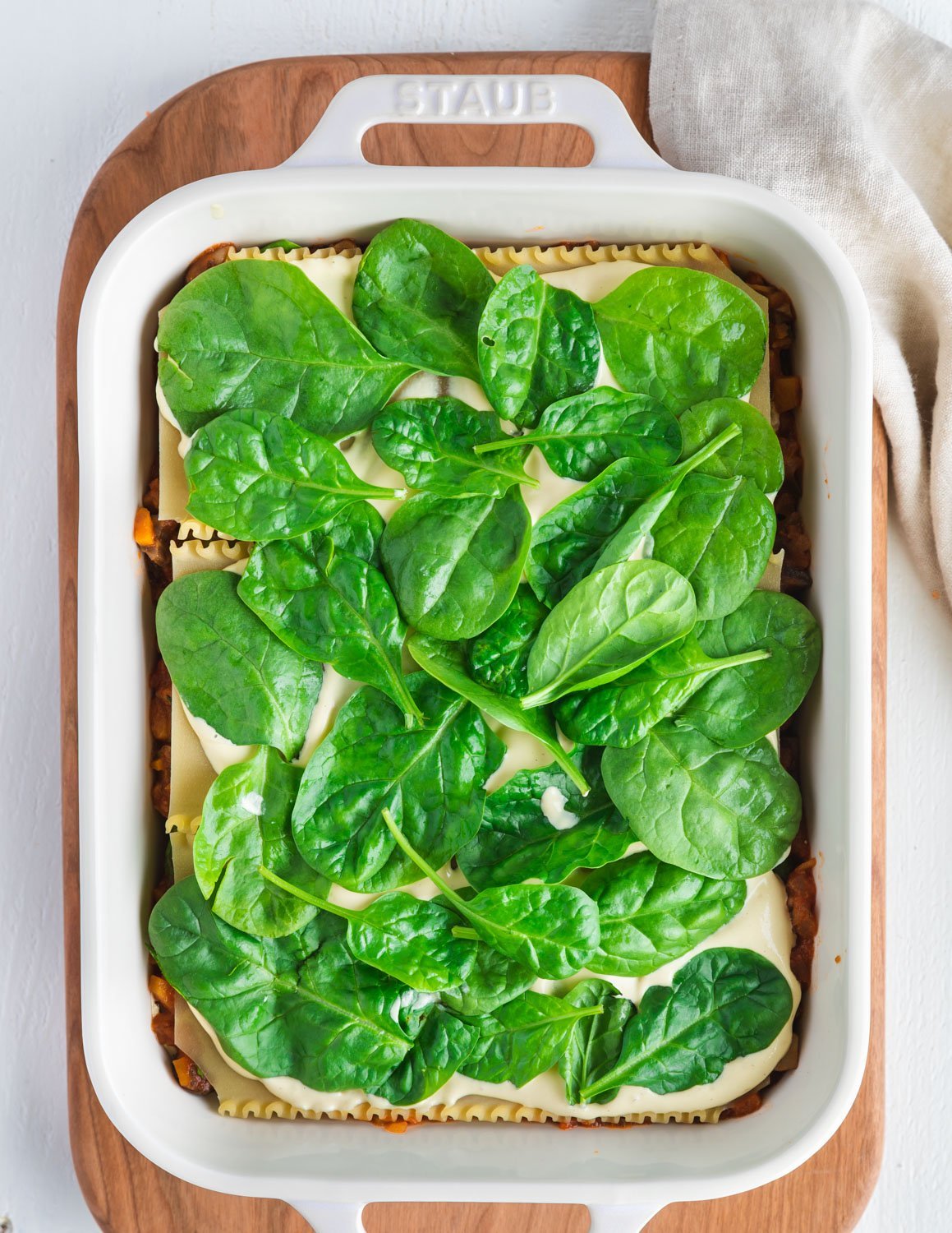 Spinach layer.