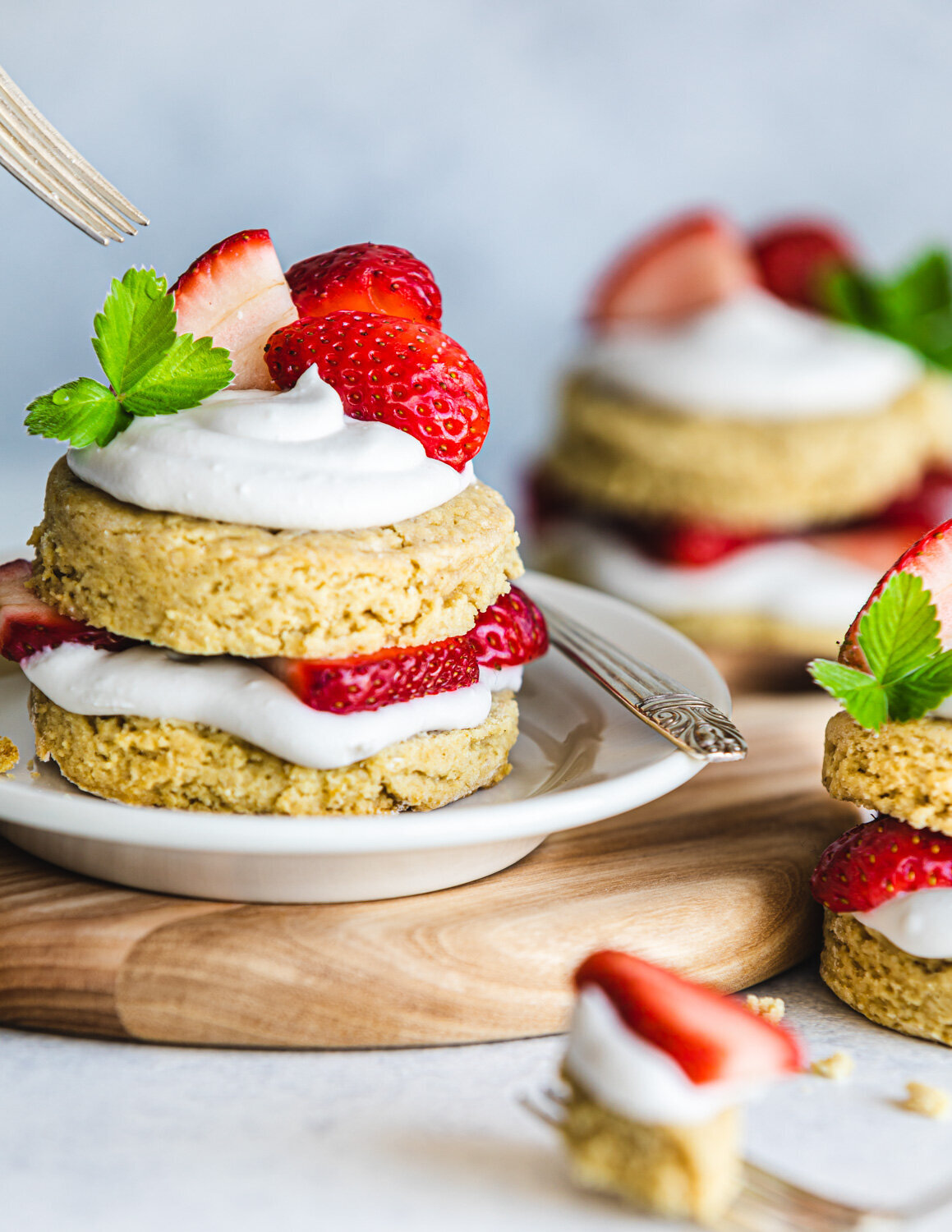 Vegan Lemon Almond Cake With Coconut Whipped Cream & Macerated Strawberries  - Domestic Gothess